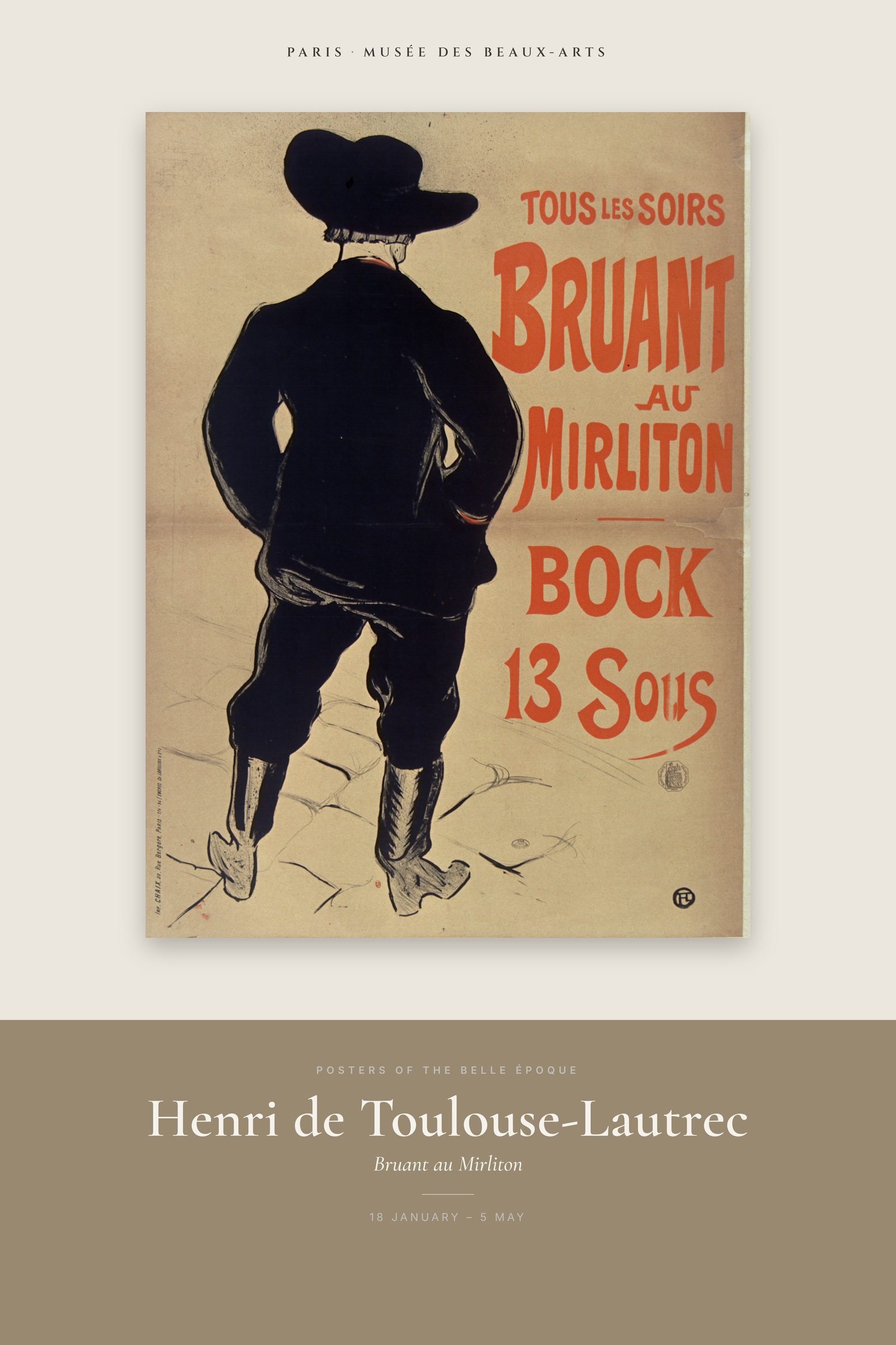Bruant au Mirliton — Exhibition Poster