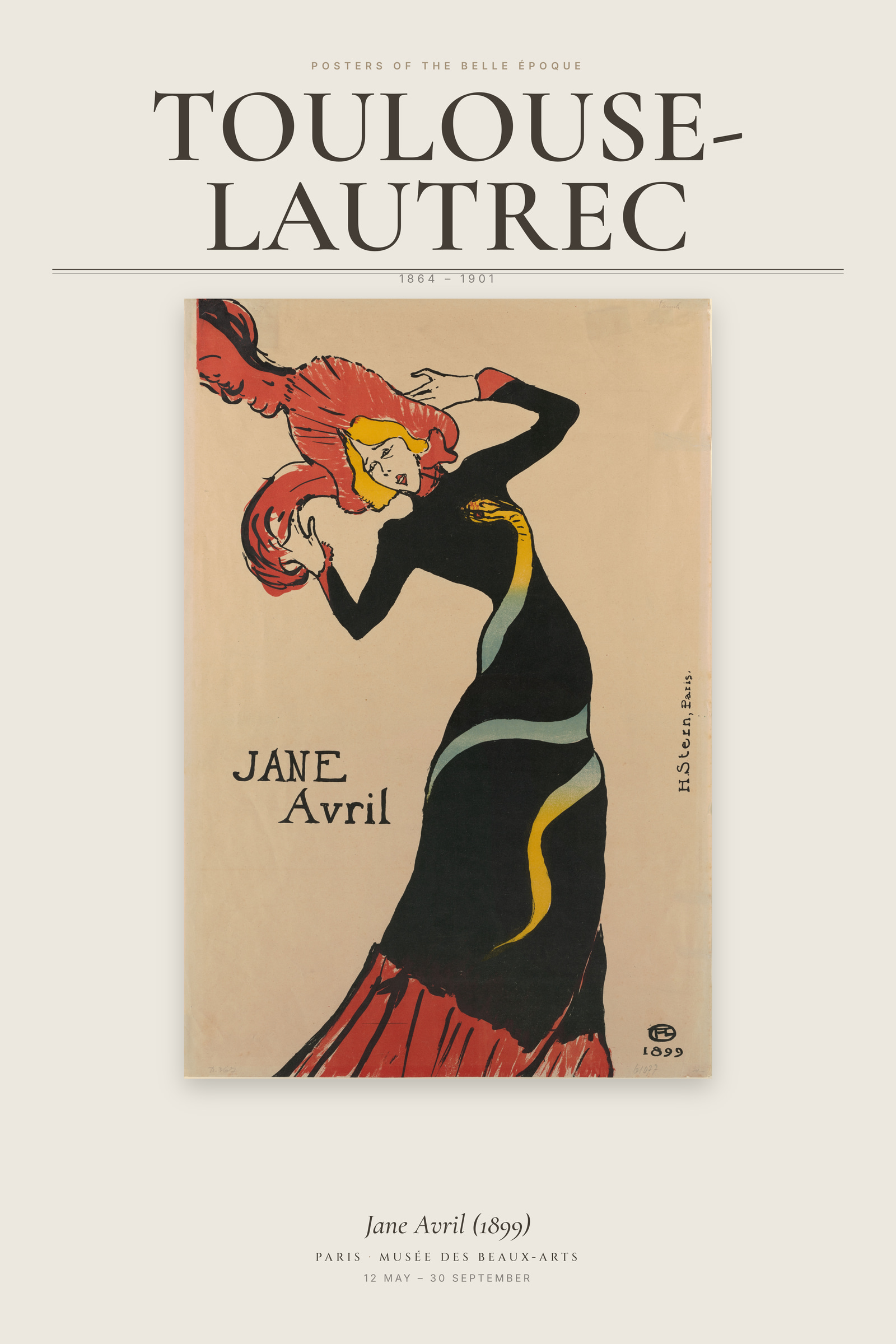 Jane Avril (1899) — Exhibition Poster