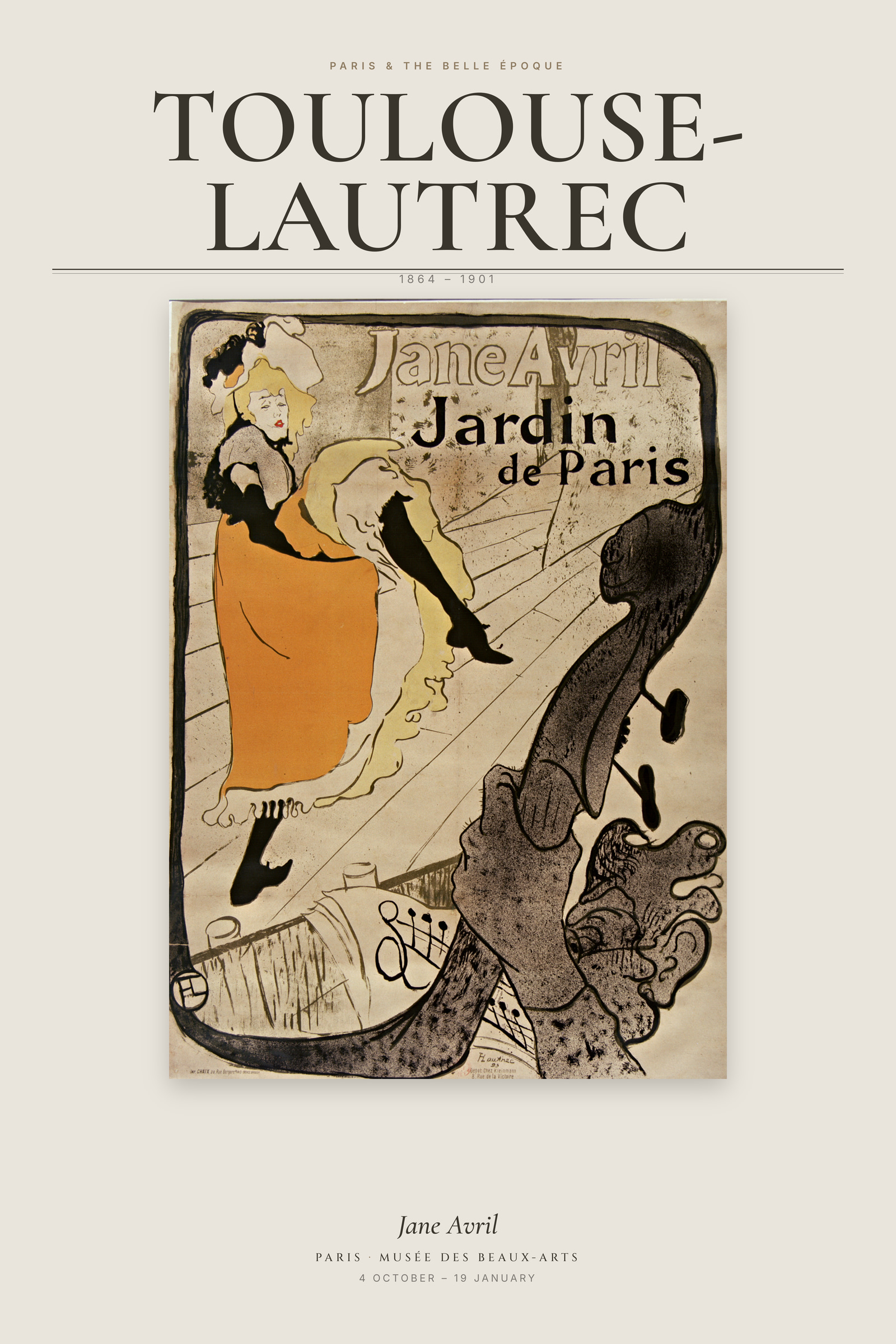 Jane Avril — Exhibition Poster