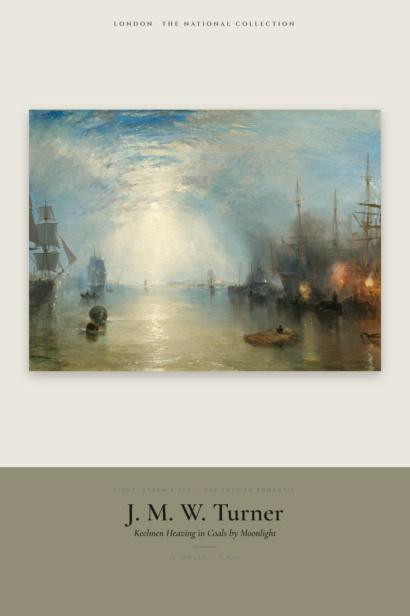 Keelmen Heaving in Coals by Moonlight — Exhibition Poster
