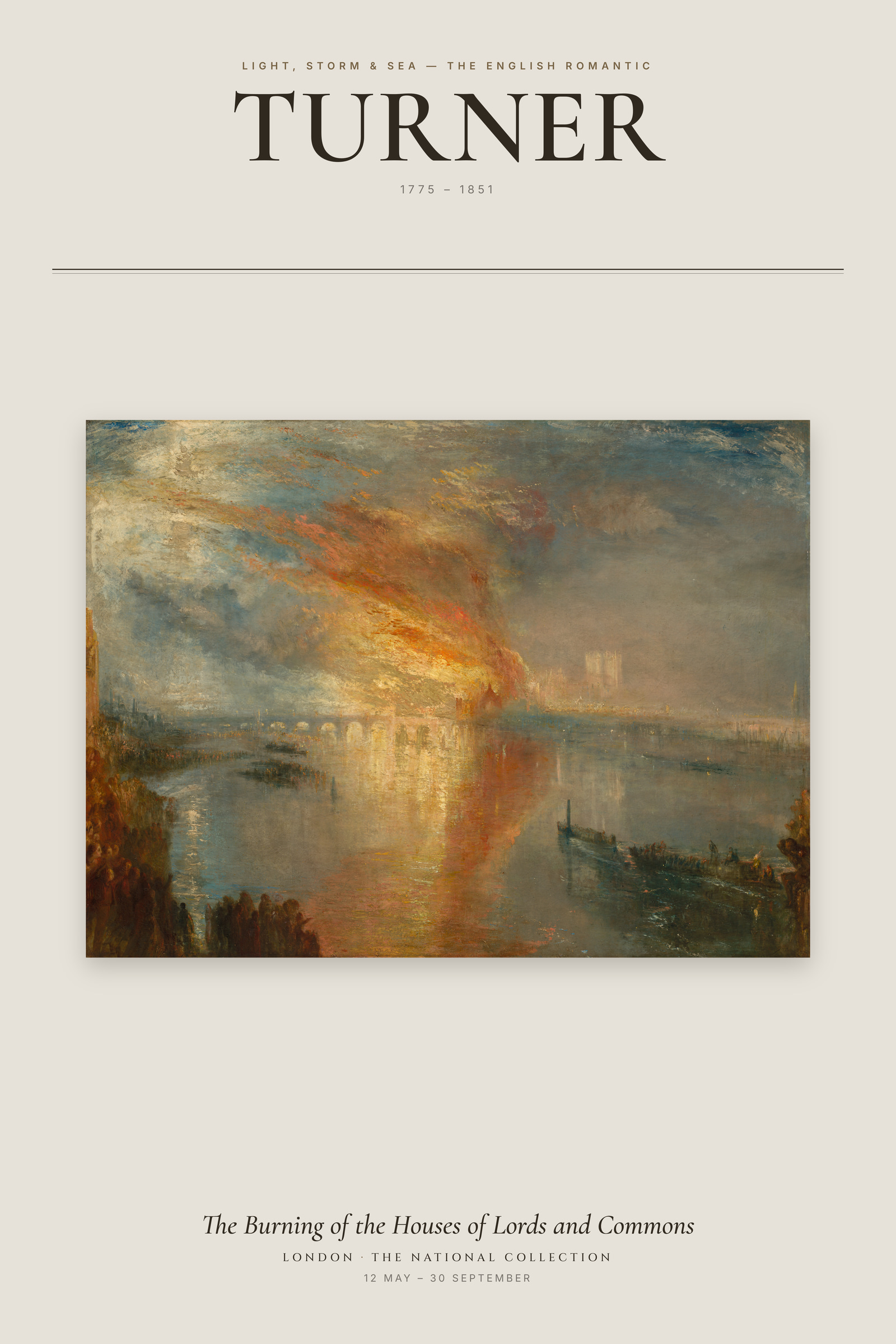 Burning of Parliament (Cleveland) — Exhibition Poster