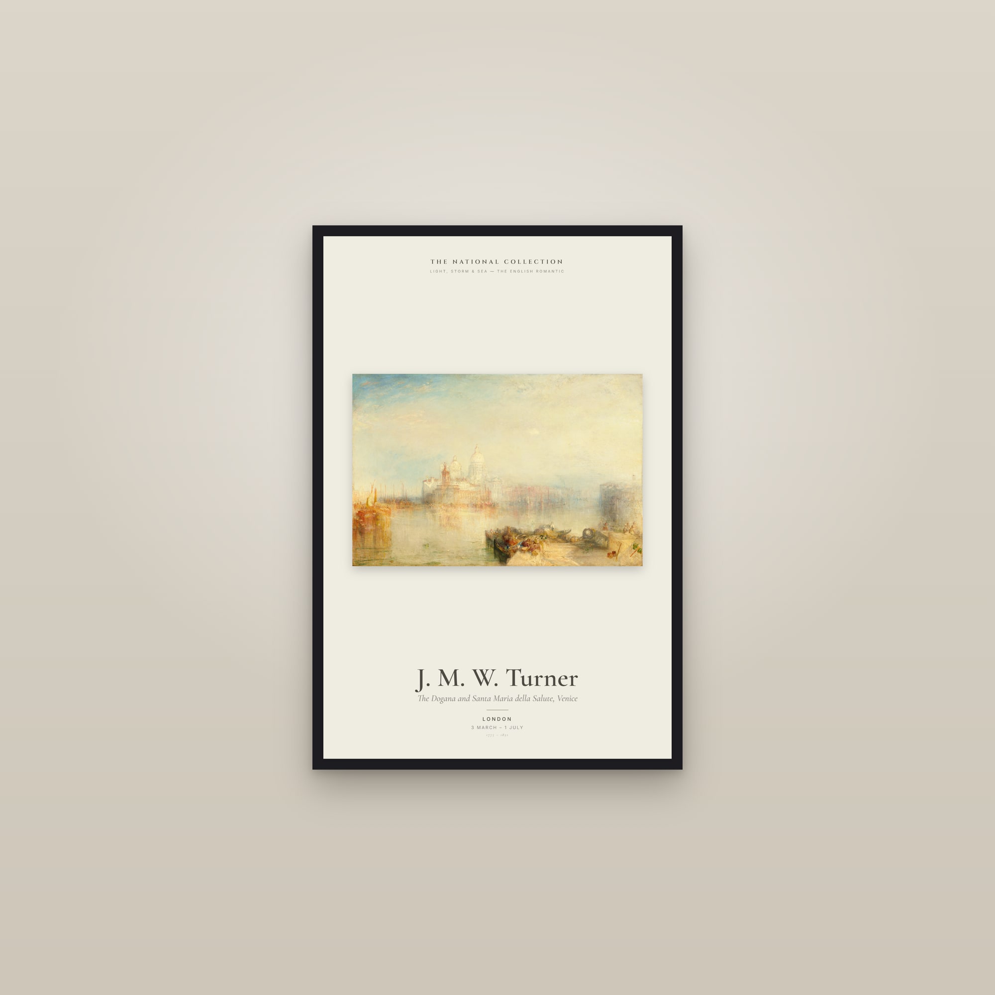 The Dogana and Santa Maria della Salute, Venice — Exhibition Poster