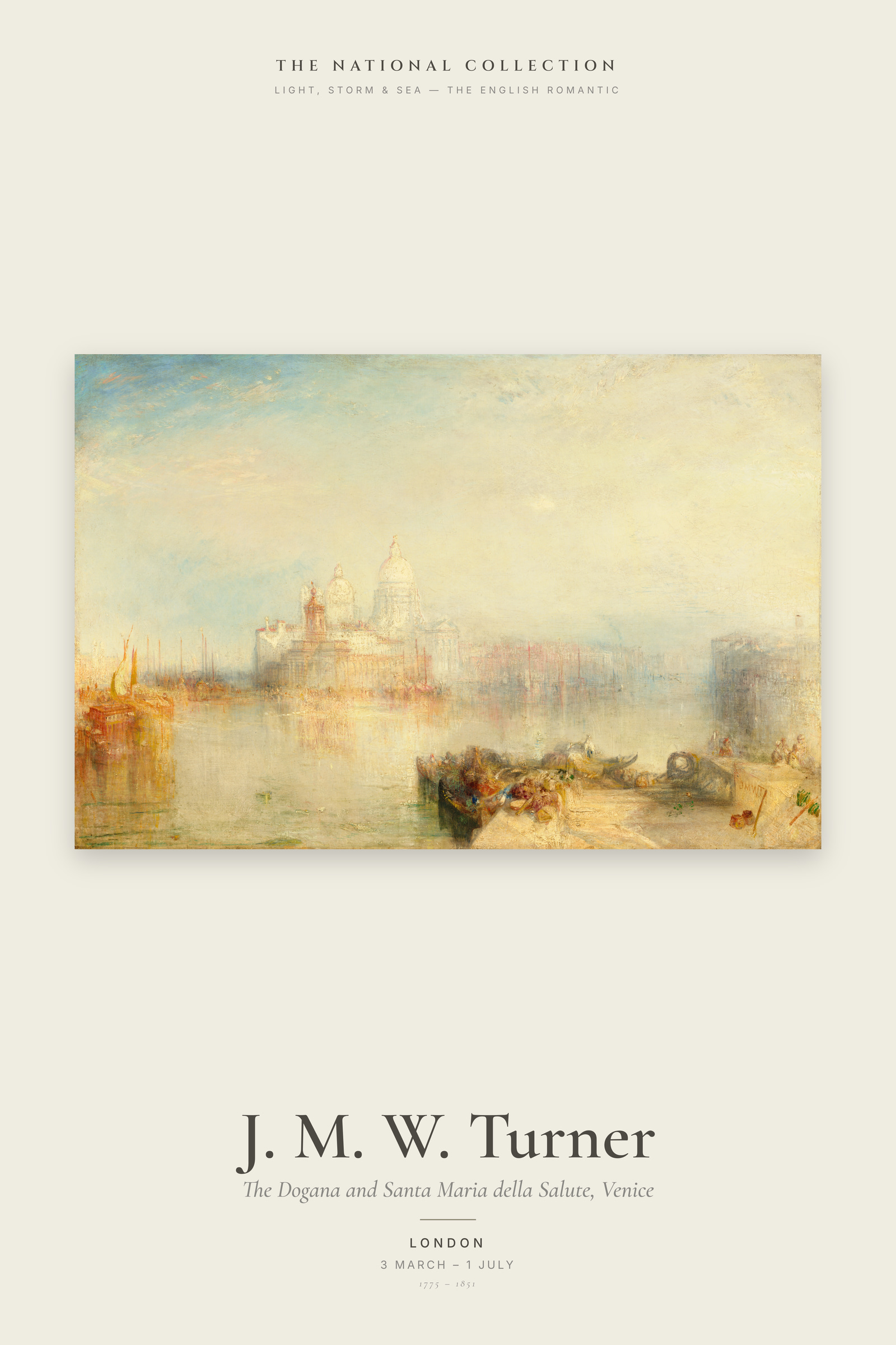 The Dogana and Santa Maria della Salute, Venice — Exhibition Poster