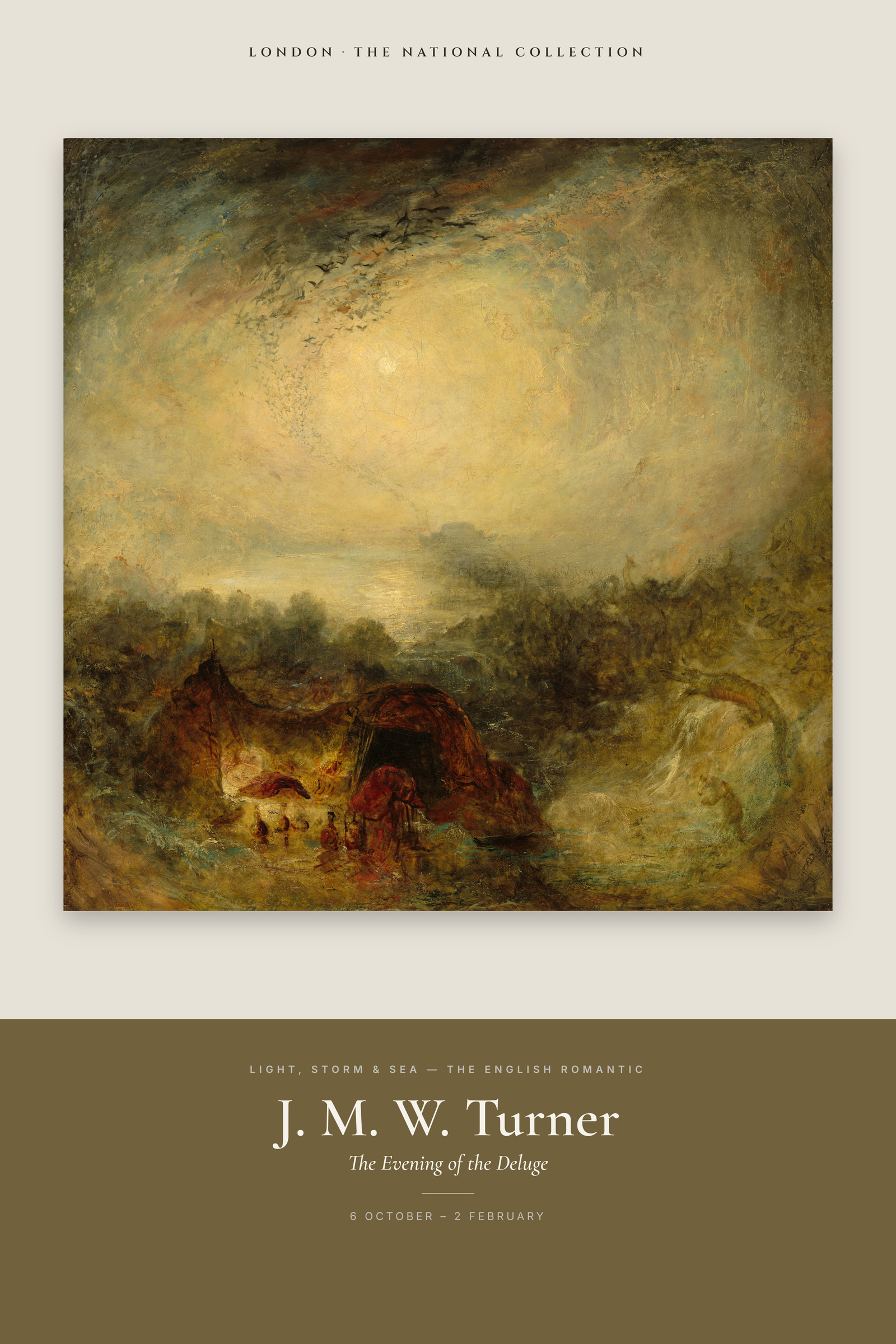 The Evening of the Deluge — Exhibition Poster