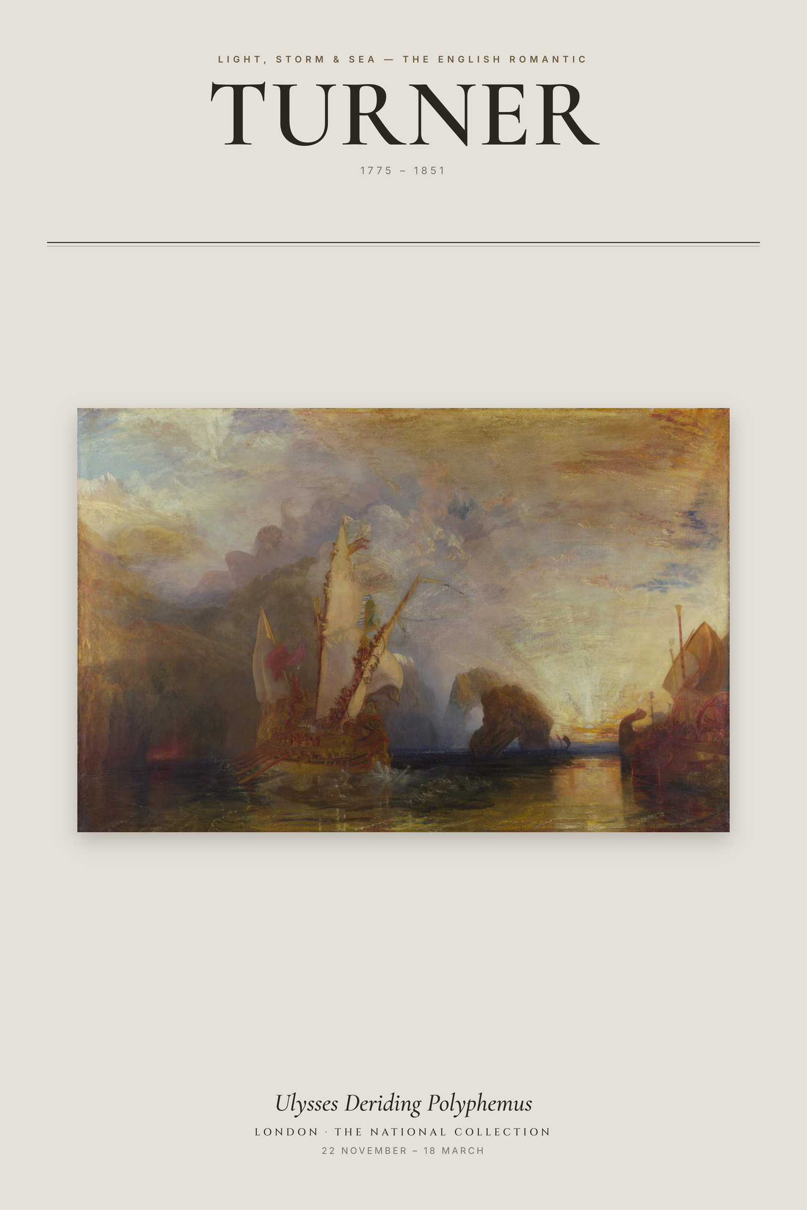 Ulysses Deriding Polyphemus — Exhibition Poster
