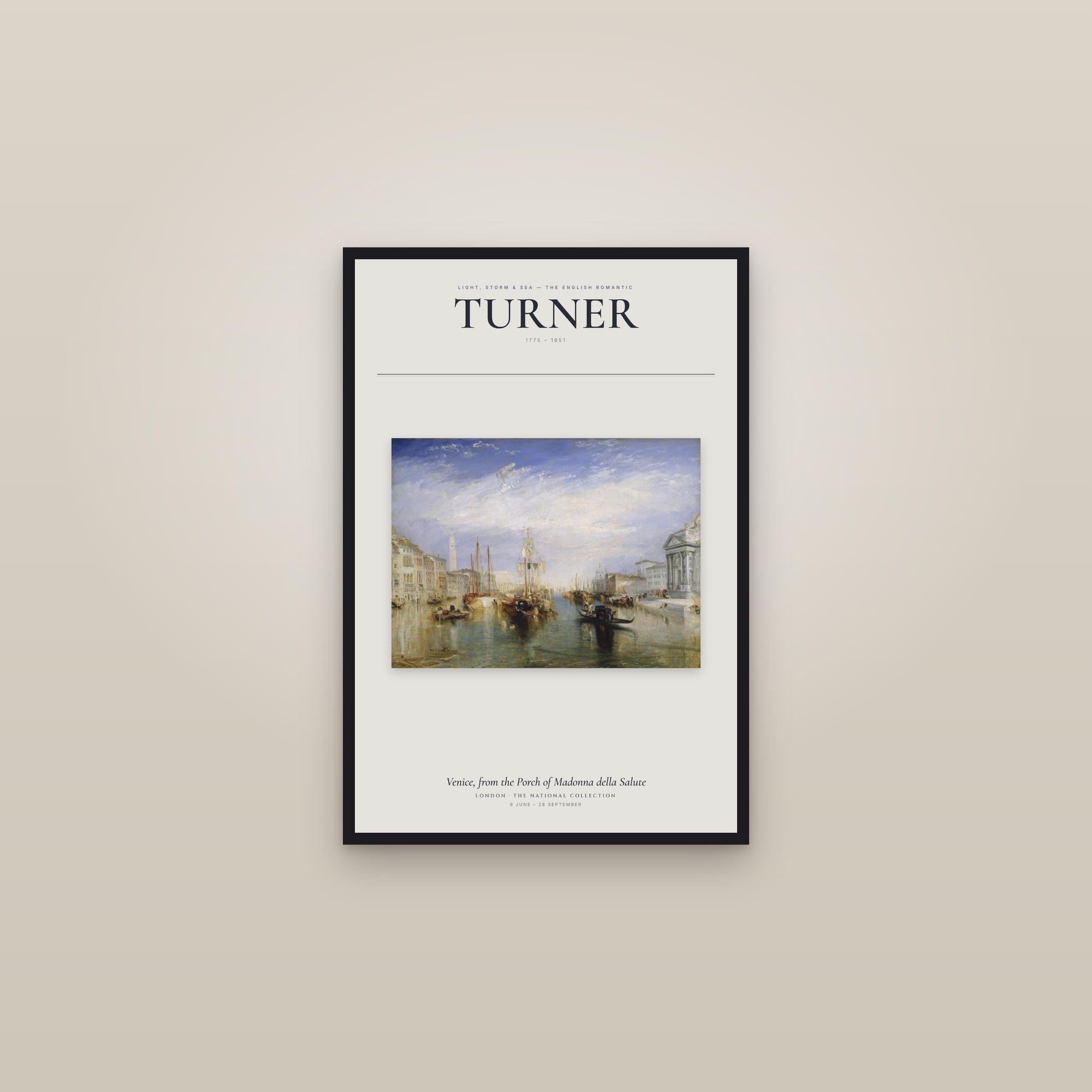 Venice, from the Porch of Madonna della Salute — Exhibition Poster