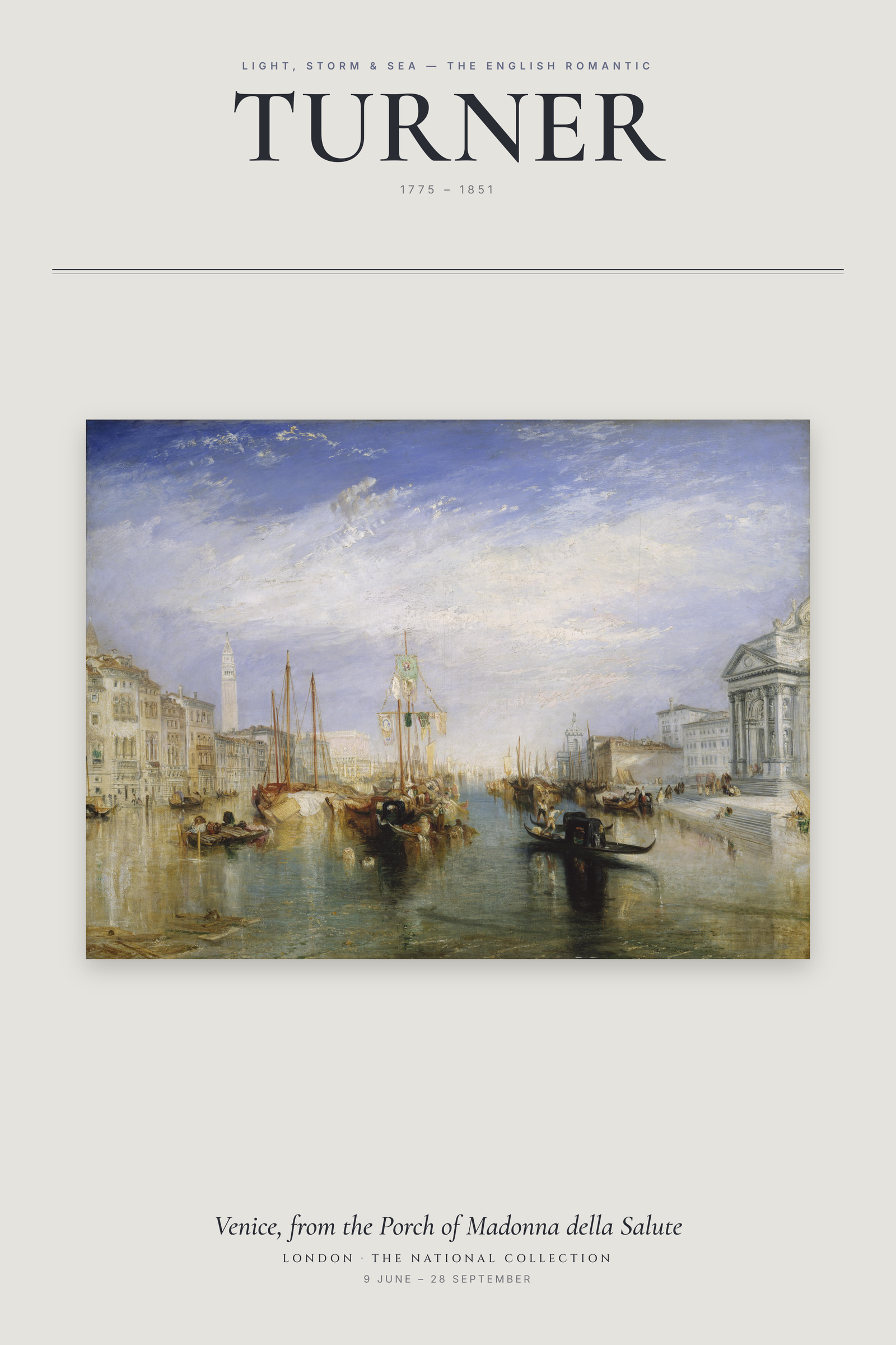 Venice, from the Porch of Madonna della Salute — Exhibition Poster