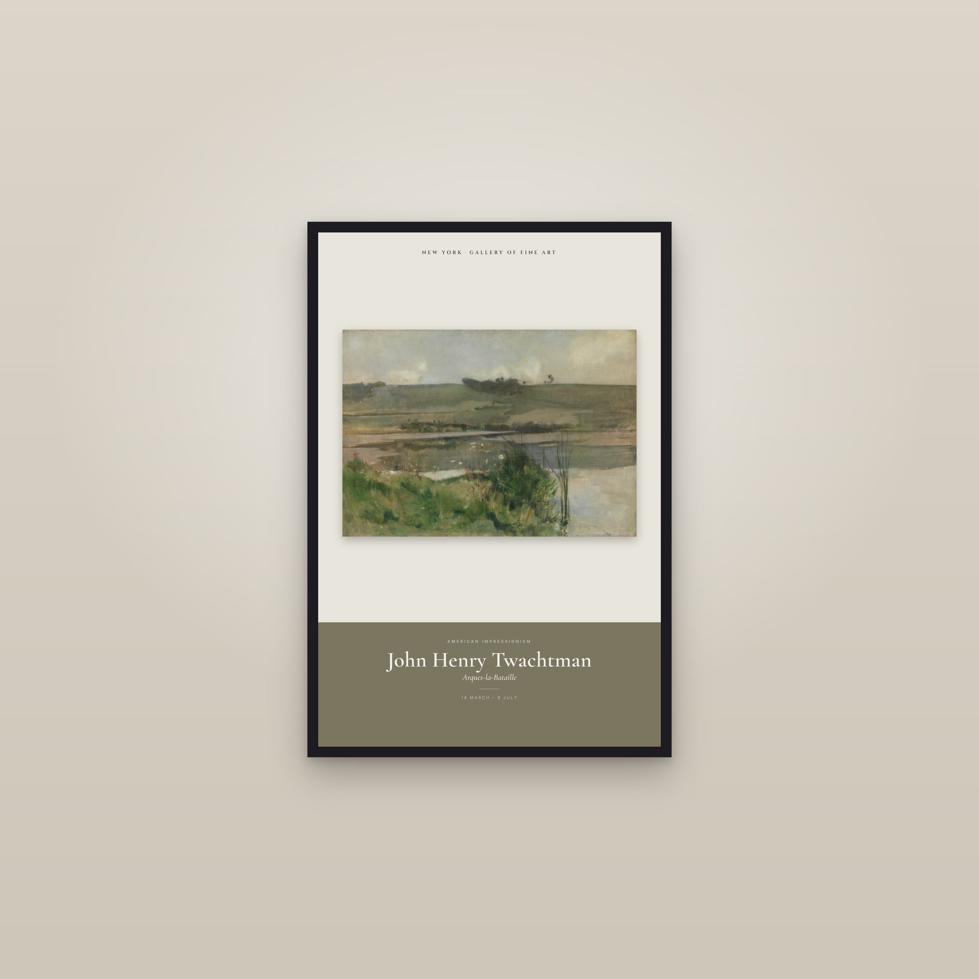 Arques-la-Bataille — Exhibition Poster — framed in a gallery setting