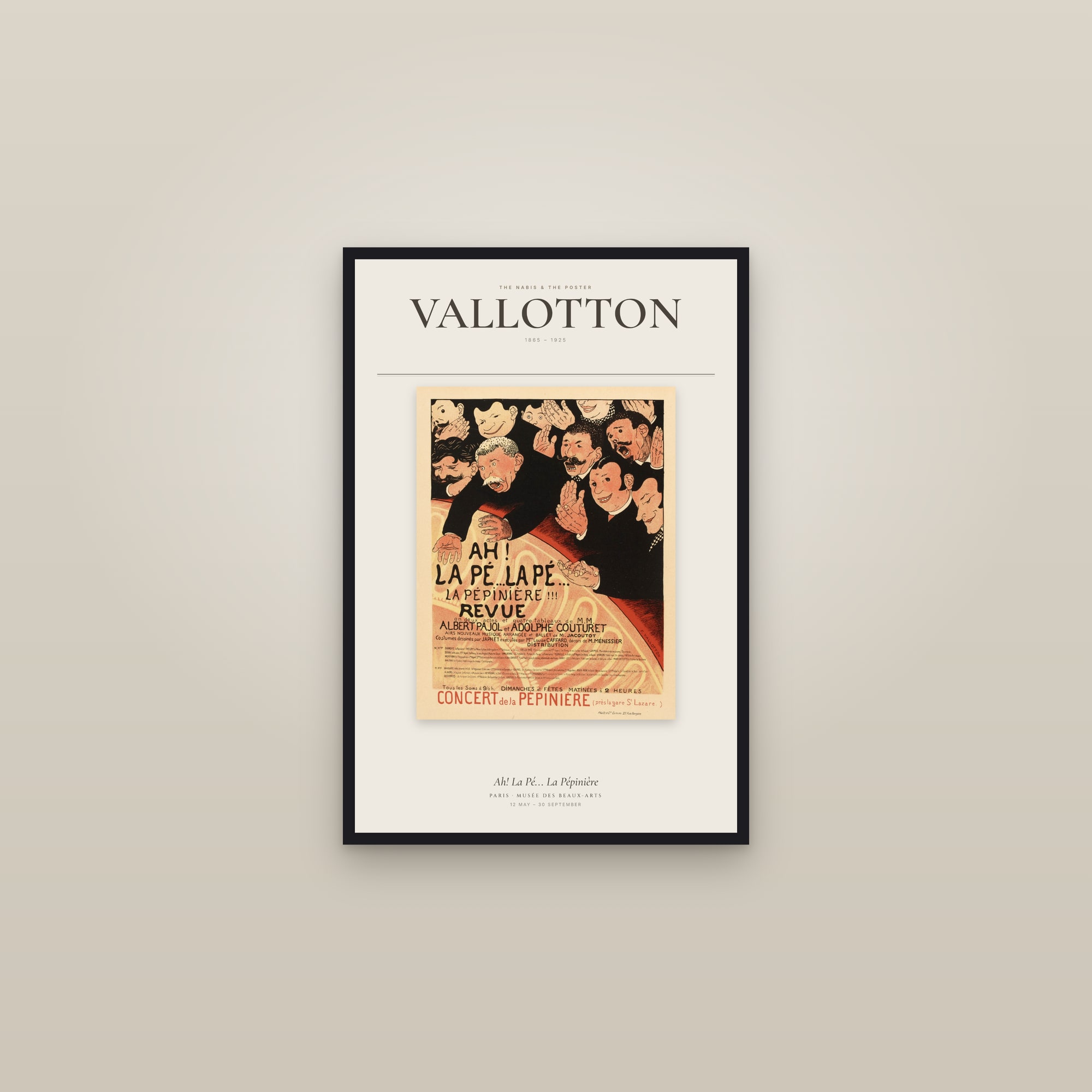 Ah! La Pé... La Pépinière — Exhibition Poster — framed in a gallery setting