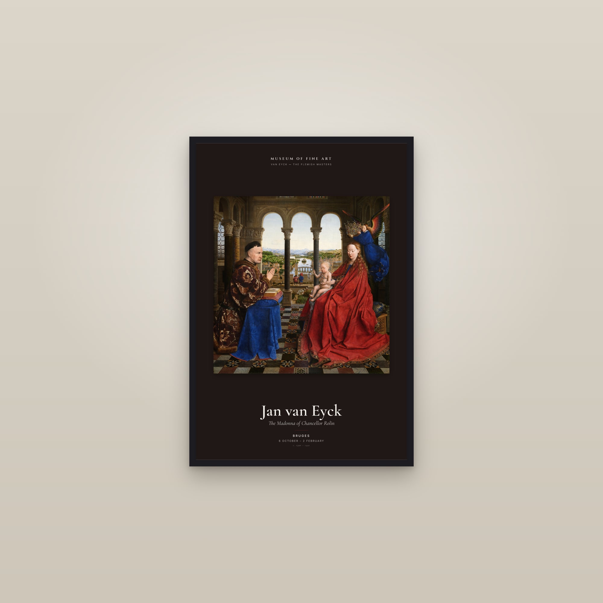 The Madonna of Chancellor Rolin — Exhibition Poster