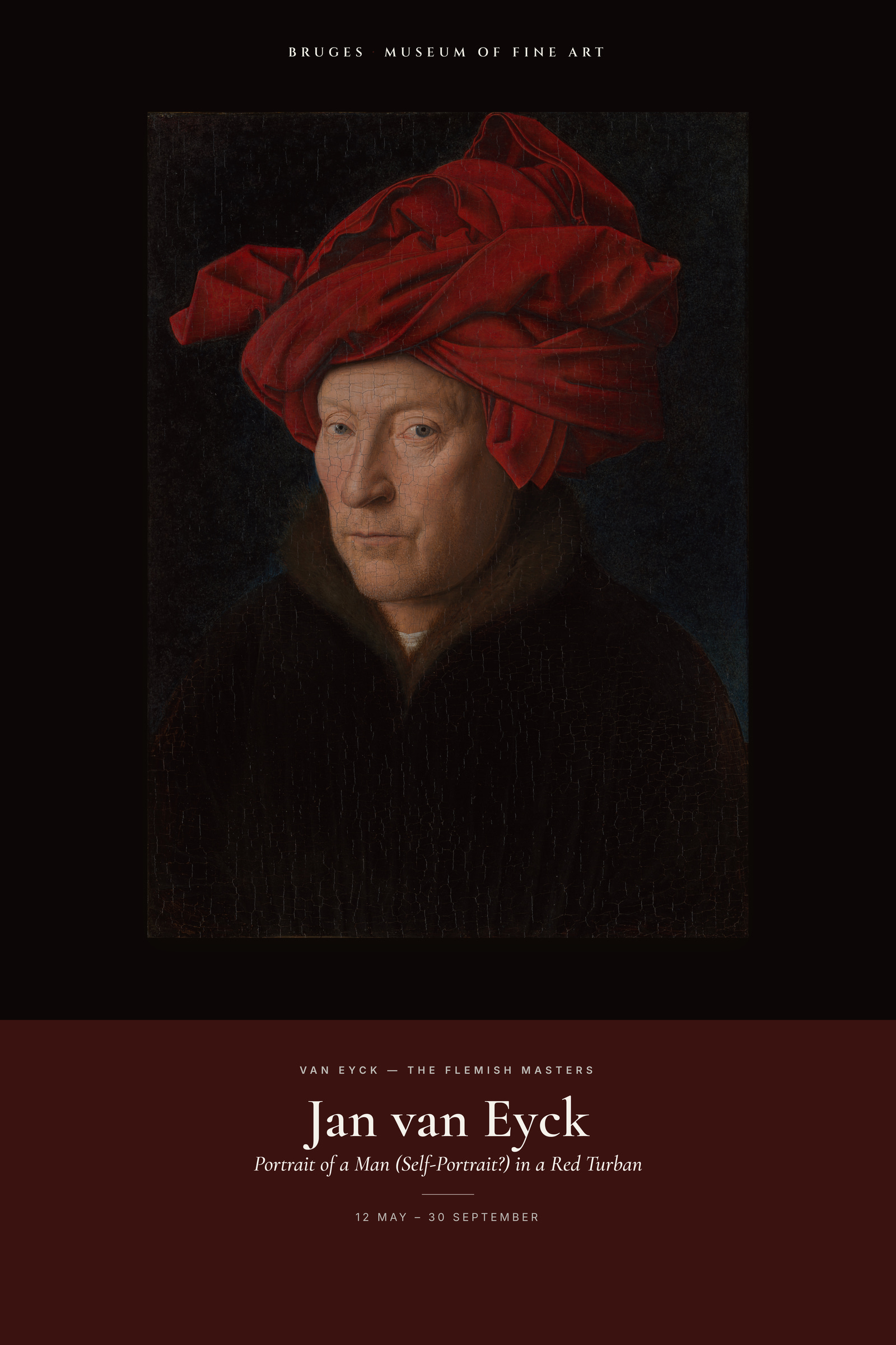 Portrait of a Man (Self-Portrait?) in a Red Turban — Exhibition Poster