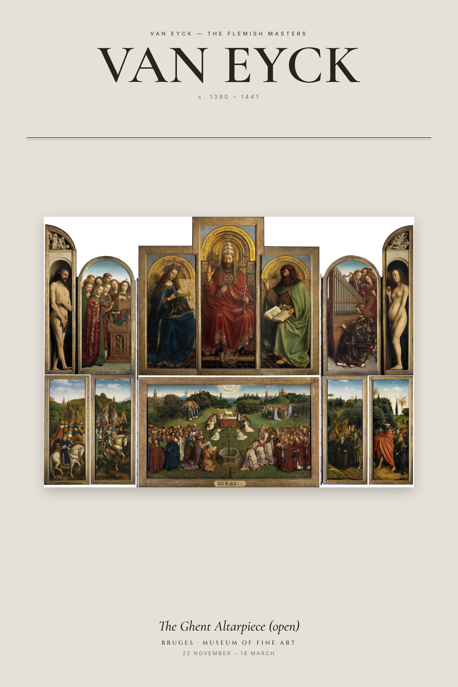 The Ghent Altarpiece (open) — Exhibition Poster