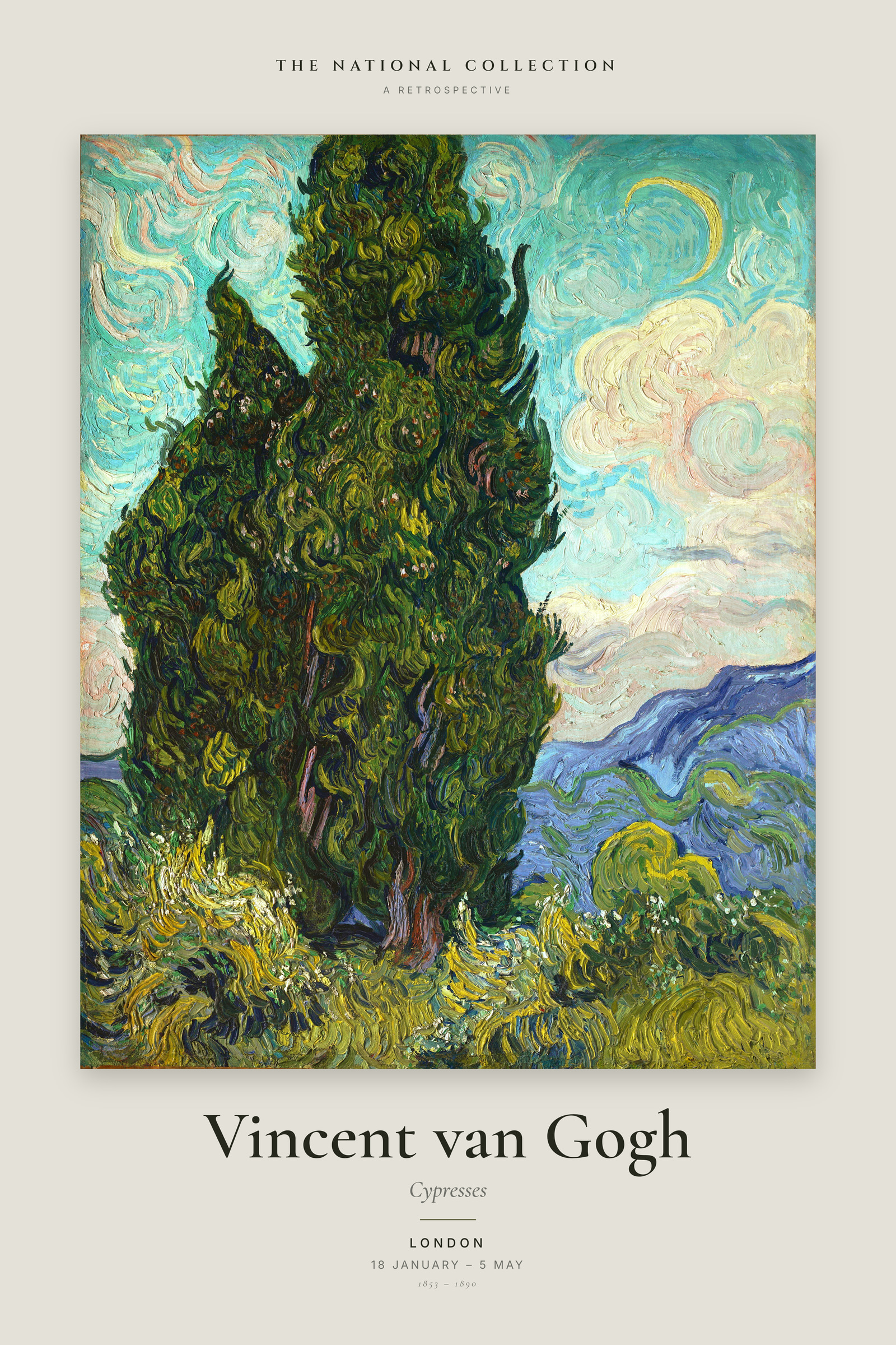 Cypresses — Exhibition Poster