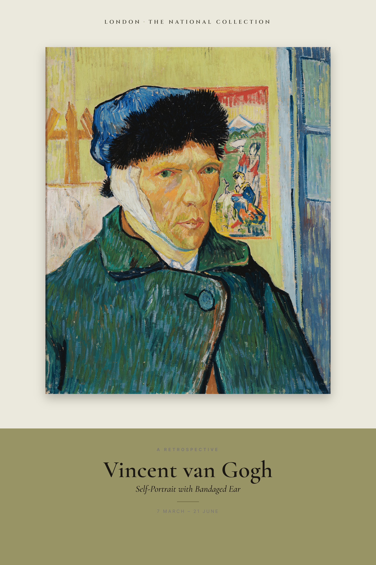 Self-Portrait with Bandaged Ear — Exhibition Poster