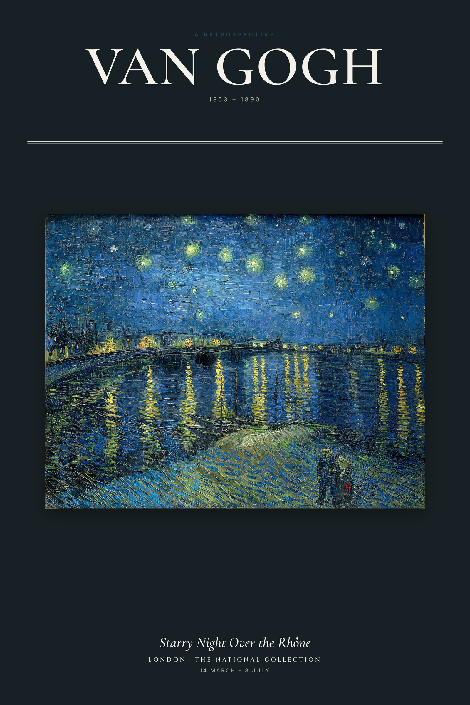 Starry Night Over the Rhône — Exhibition Poster