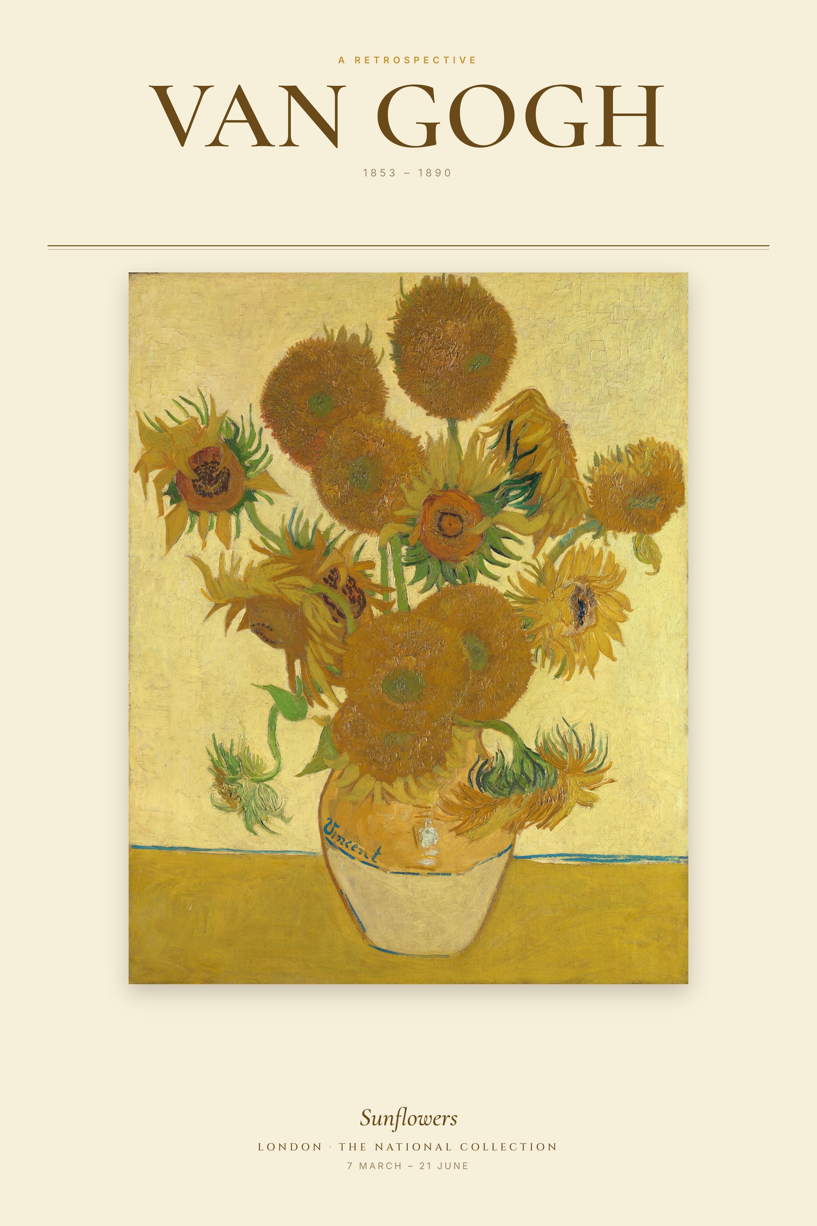 Sunflowers — Exhibition Poster