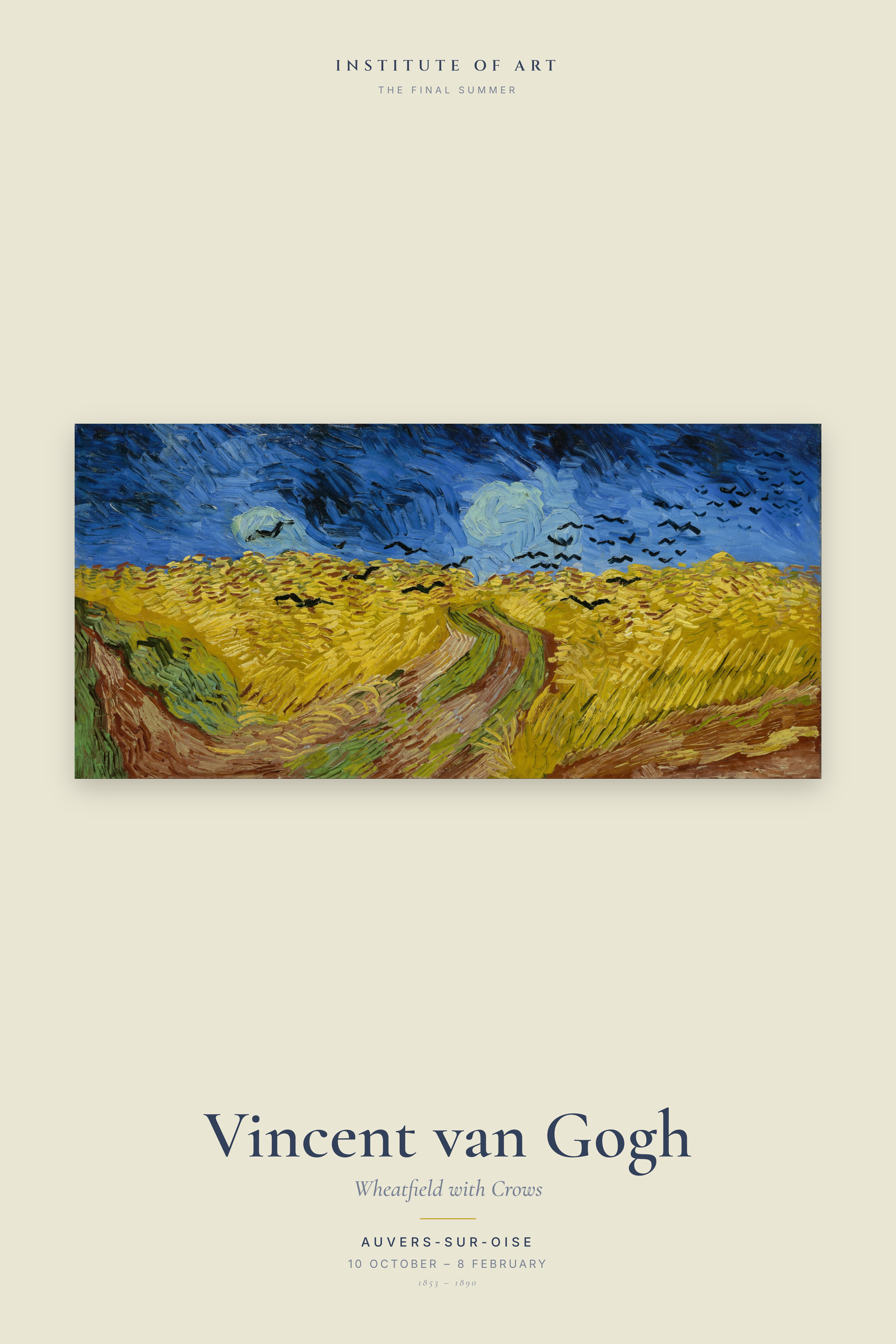Wheatfield with Crows — Exhibition Poster