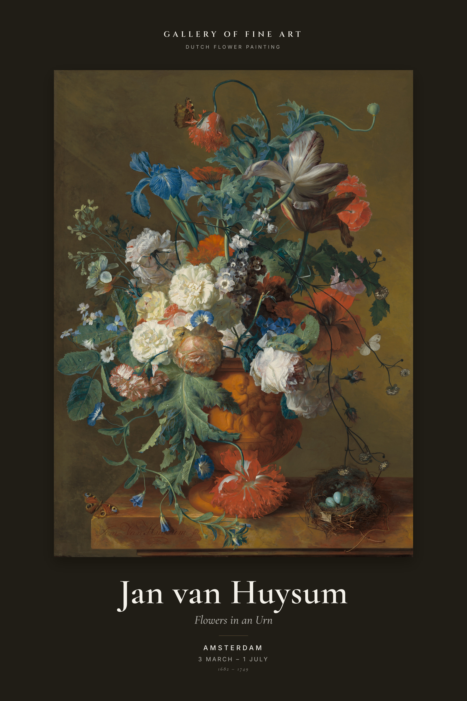 Flowers in an Urn — Exhibition Poster