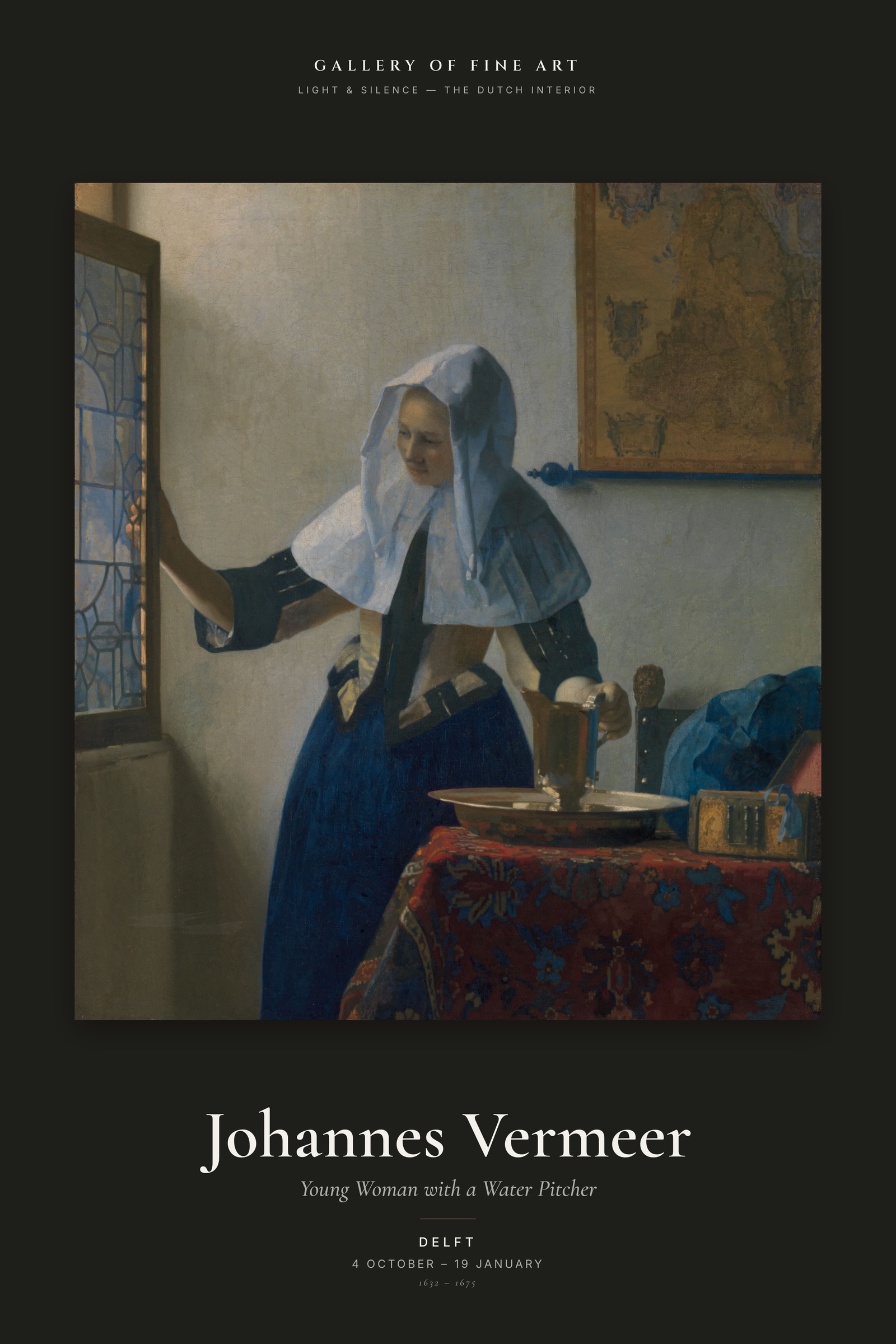 Young Woman with a Water Pitcher — Exhibition Poster
