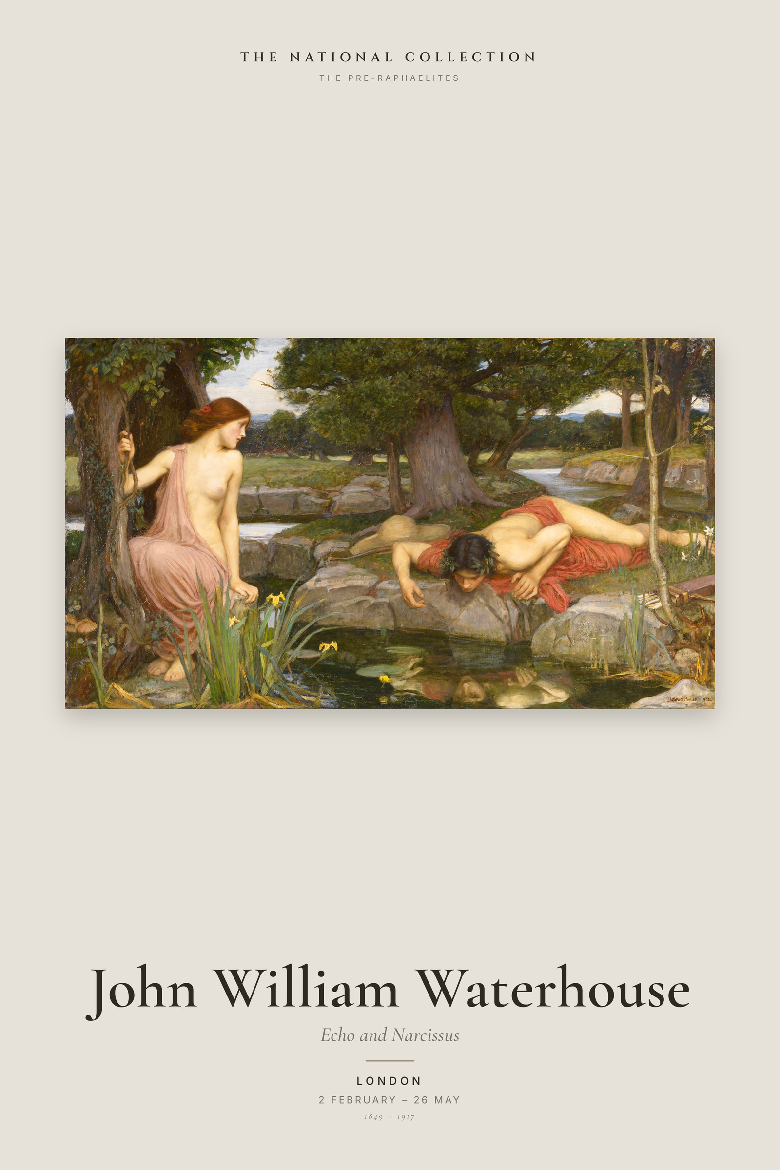 Echo and Narcissus — Exhibition Poster