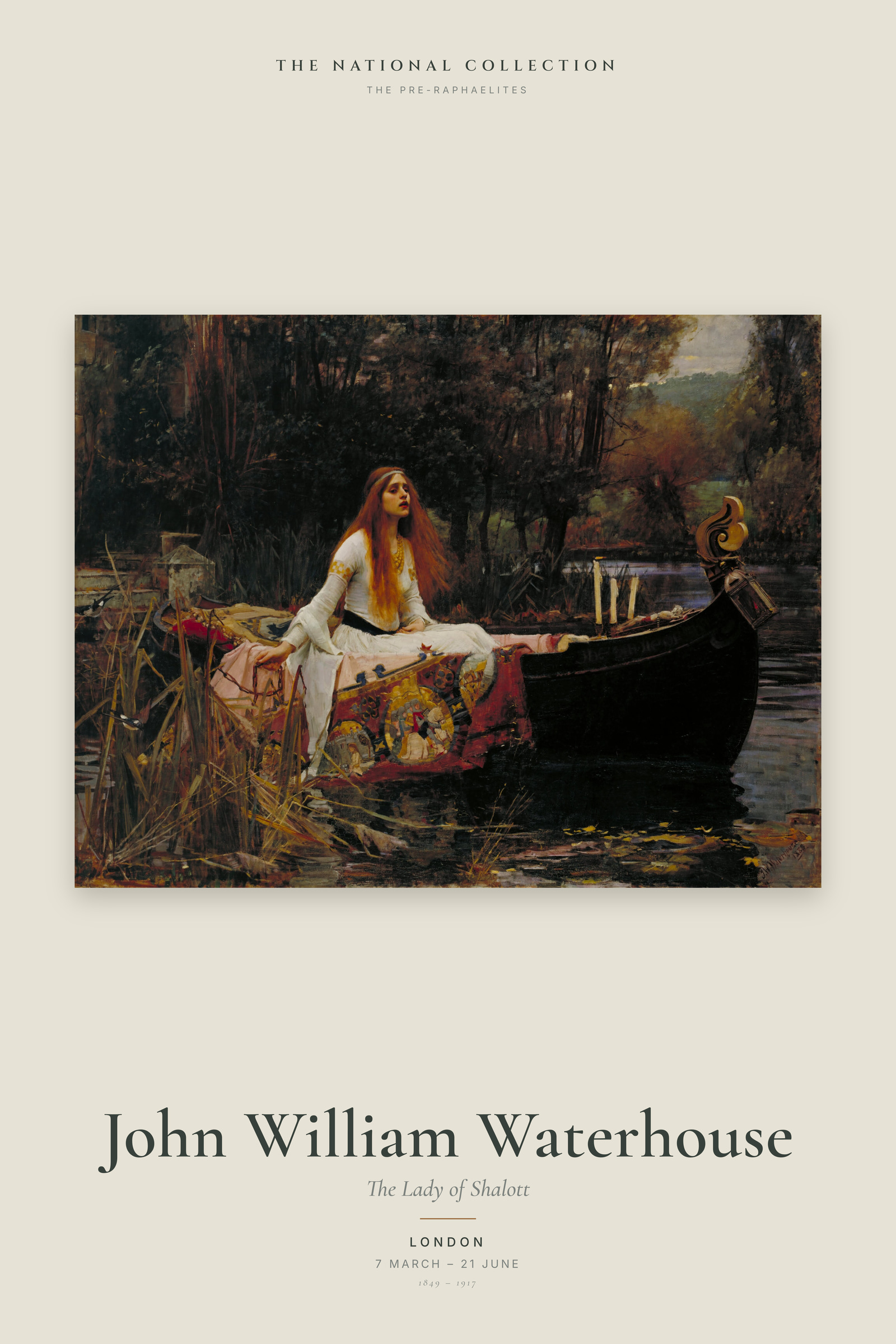 The Lady of Shalott — Exhibition Poster