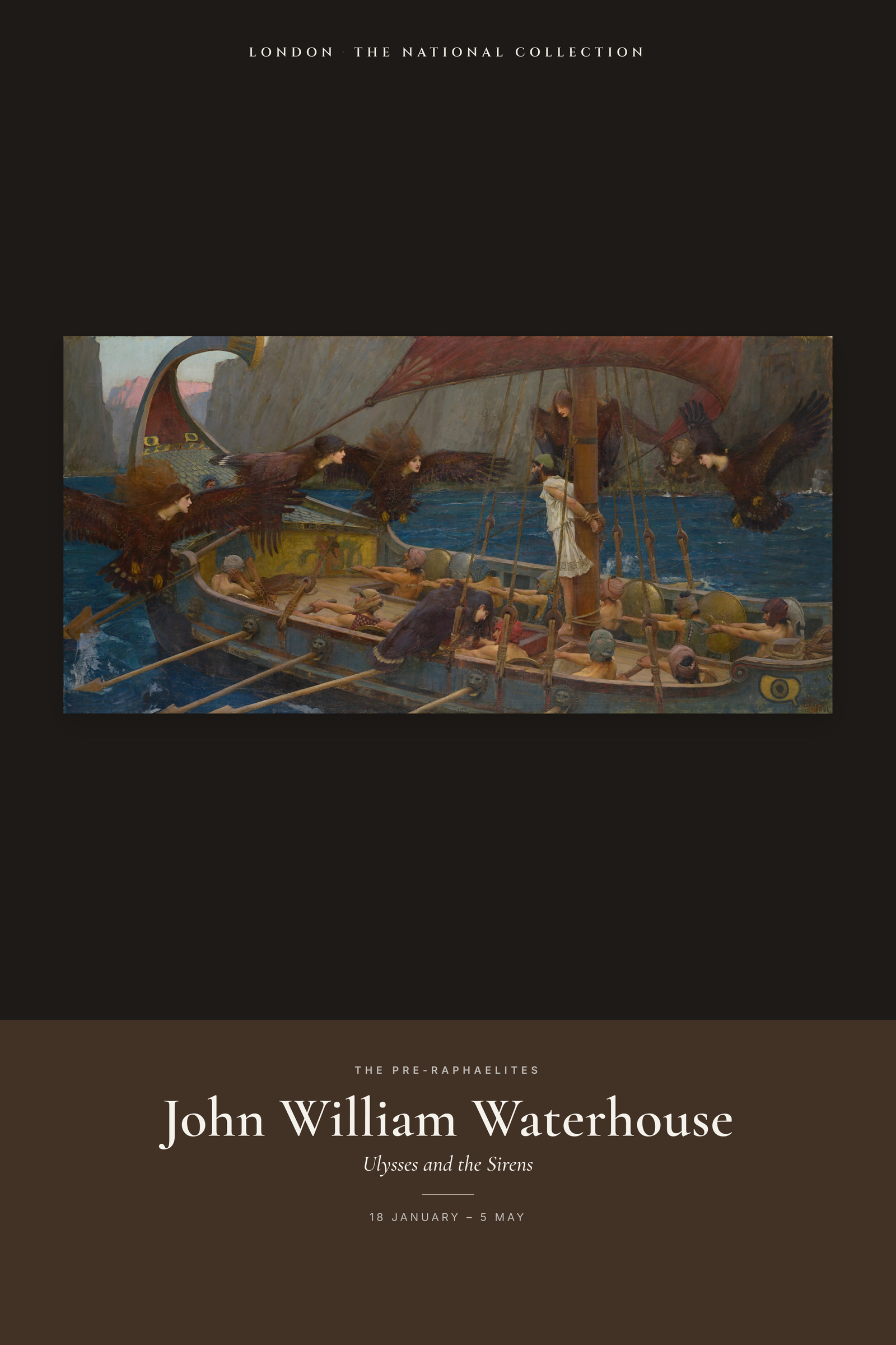 Ulysses and the Sirens — Exhibition Poster