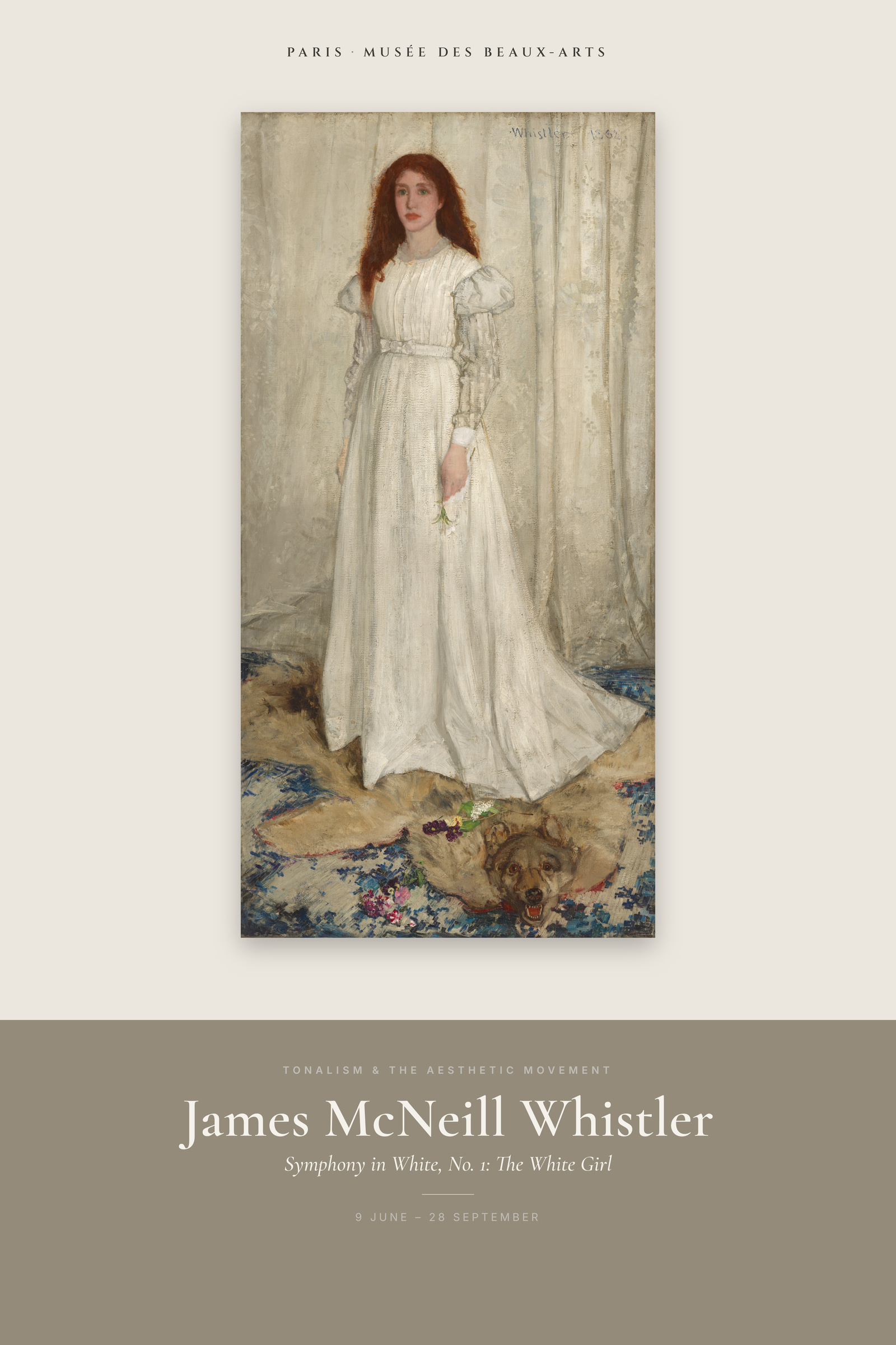 Symphony in White, No. 1: The White Girl — Exhibition Poster