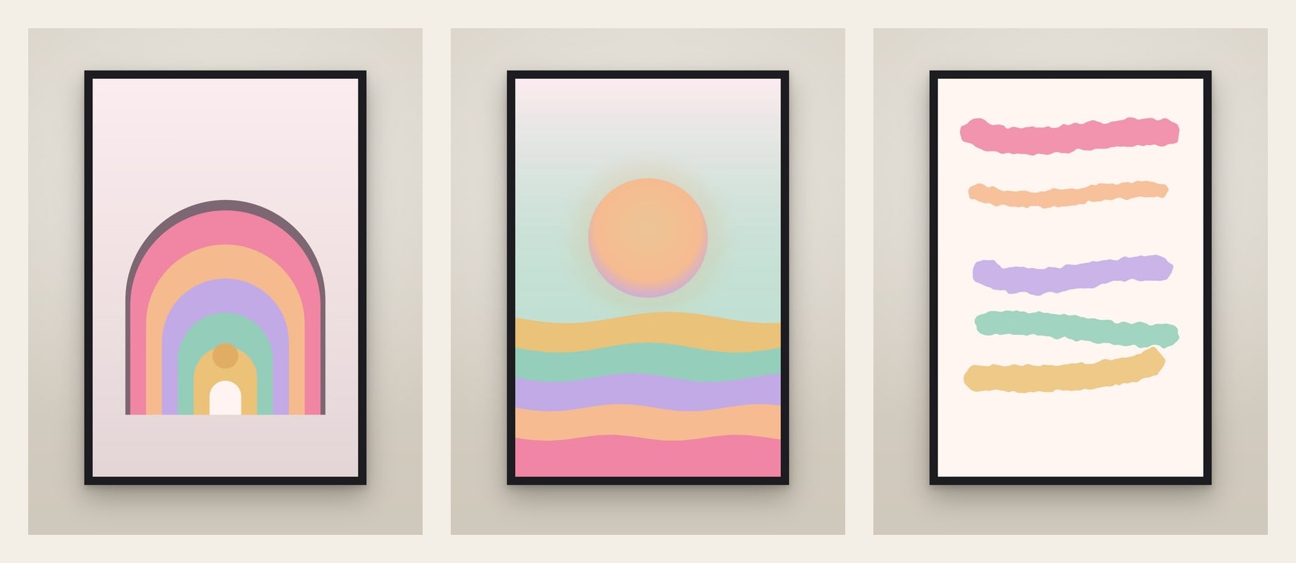 Dawn Trio — set of three prints