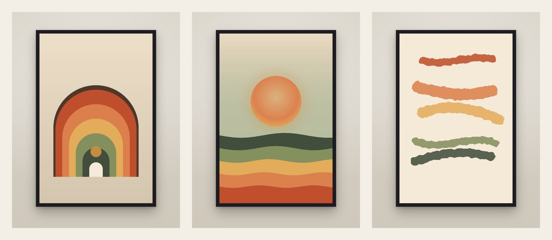 Terracotta Trio — set of three prints