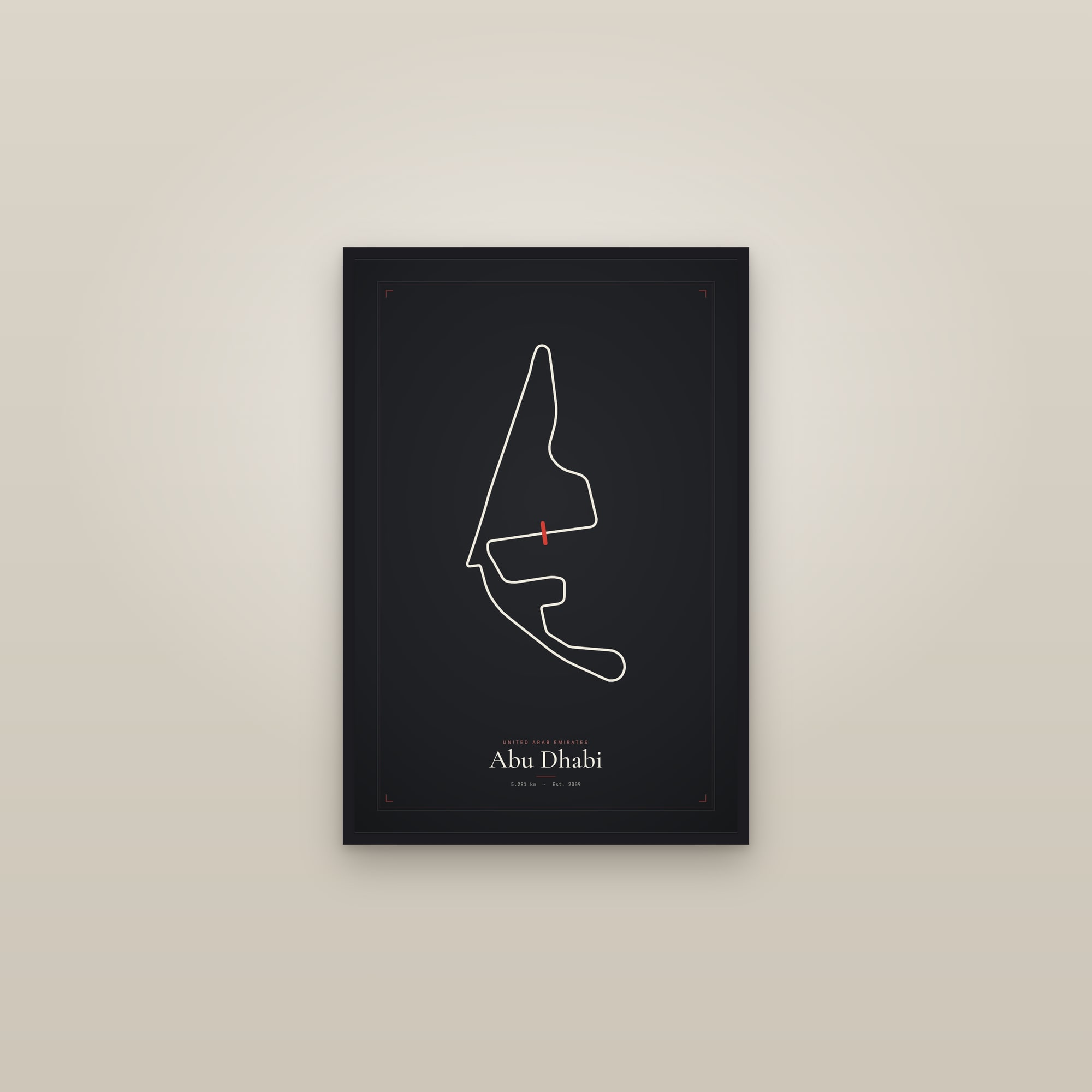 Abu Dhabi — Circuit Print — framed in a gallery setting