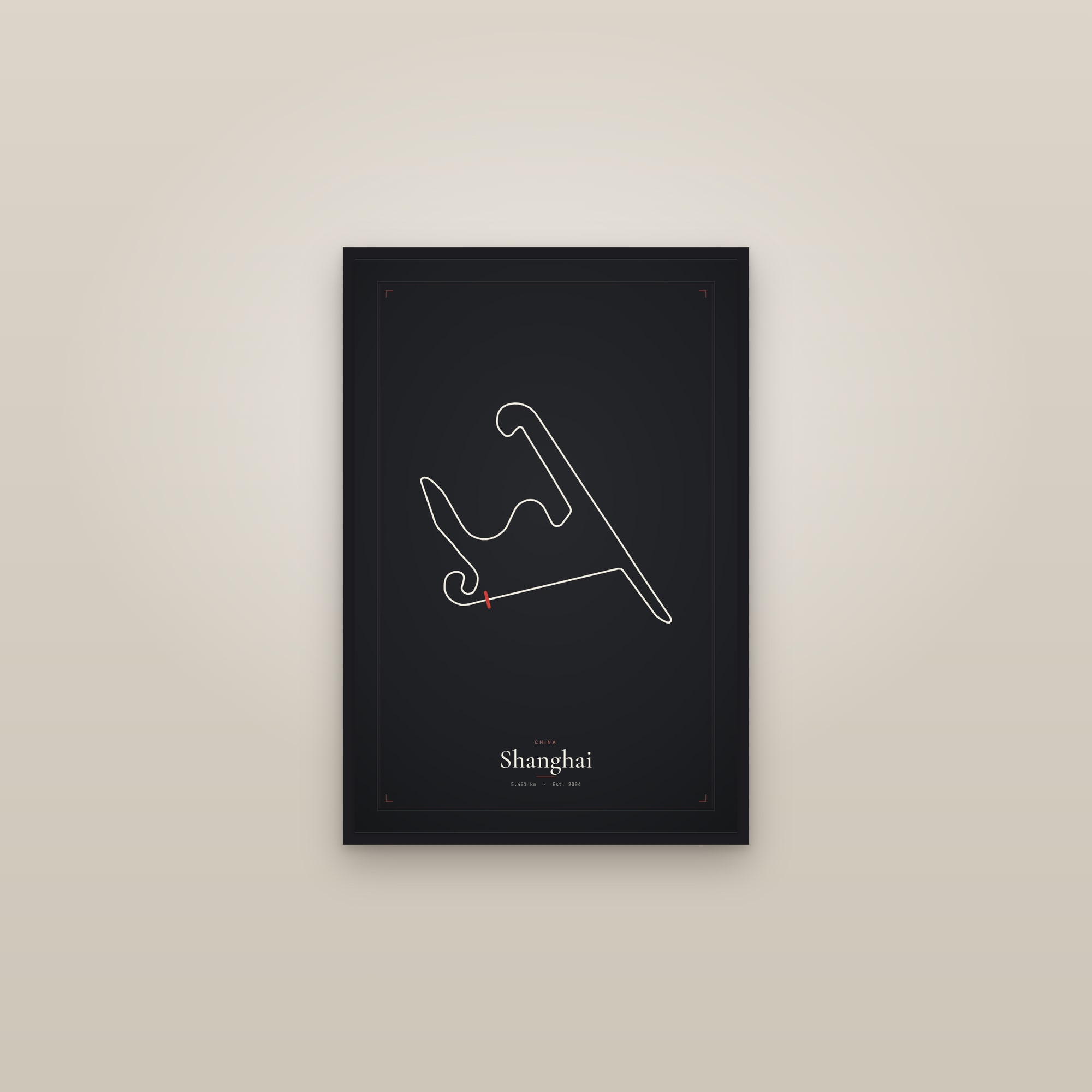 Shanghai — Circuit Print — framed in a gallery setting