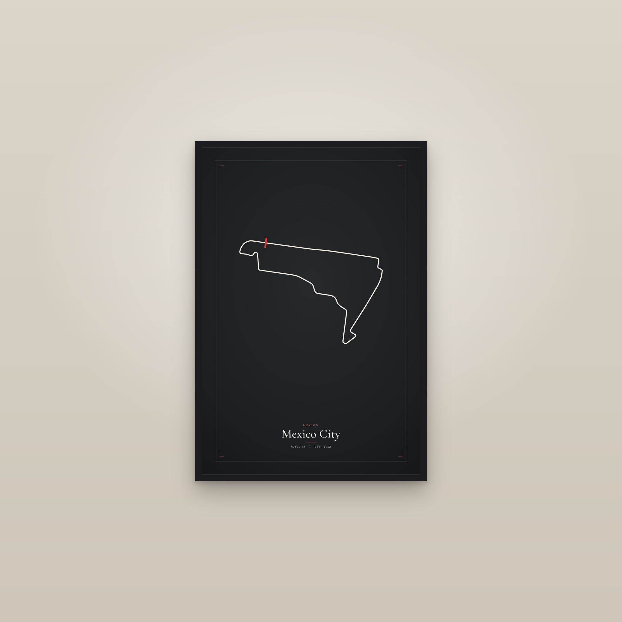 Mexico City — Circuit Print — framed in a gallery setting