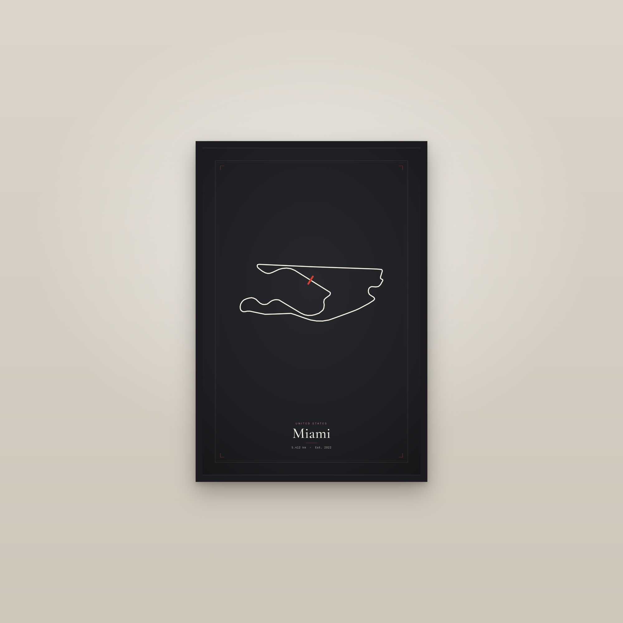 Miami — Circuit Print — framed in a gallery setting
