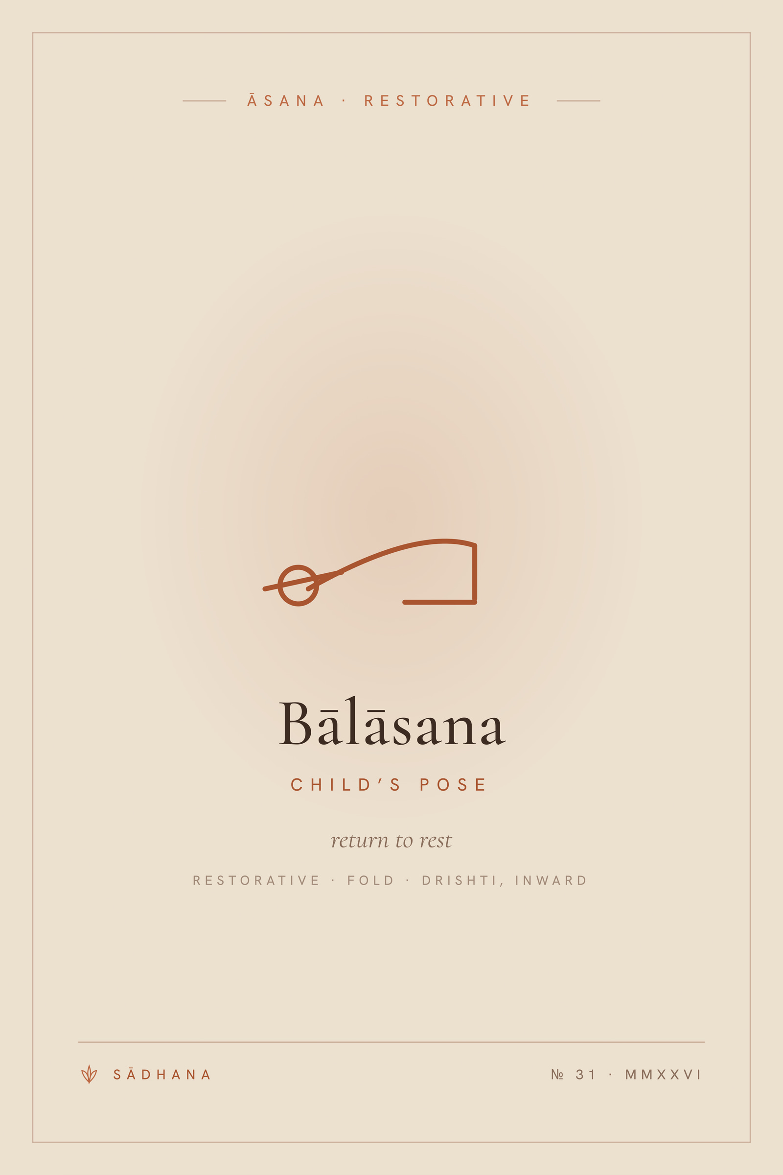 Child’s Pose (Terra) — Yoga Pose Print · Yoga Wall Art