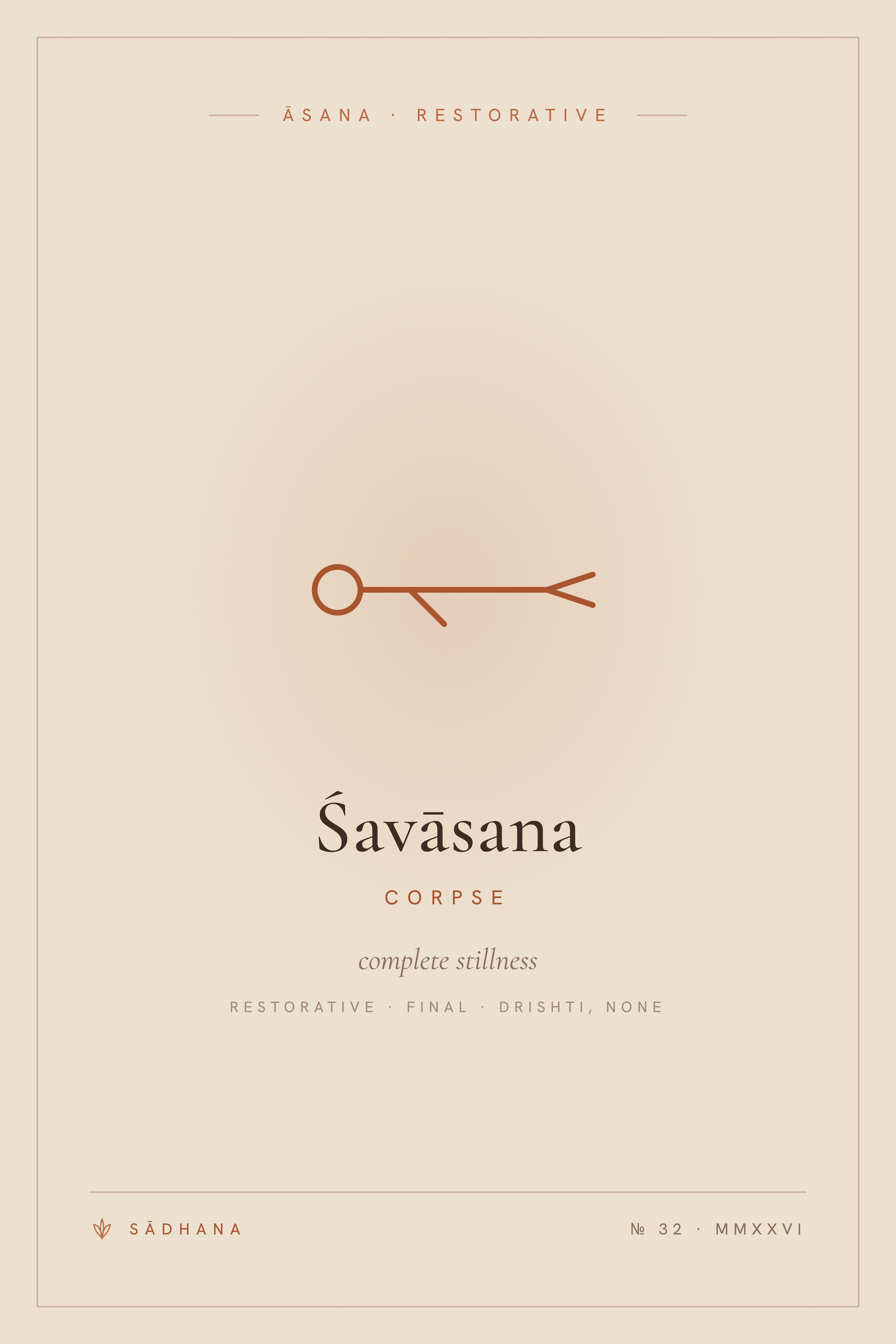 Corpse Pose (Terra) — Yoga Pose Print · Yoga Wall Art