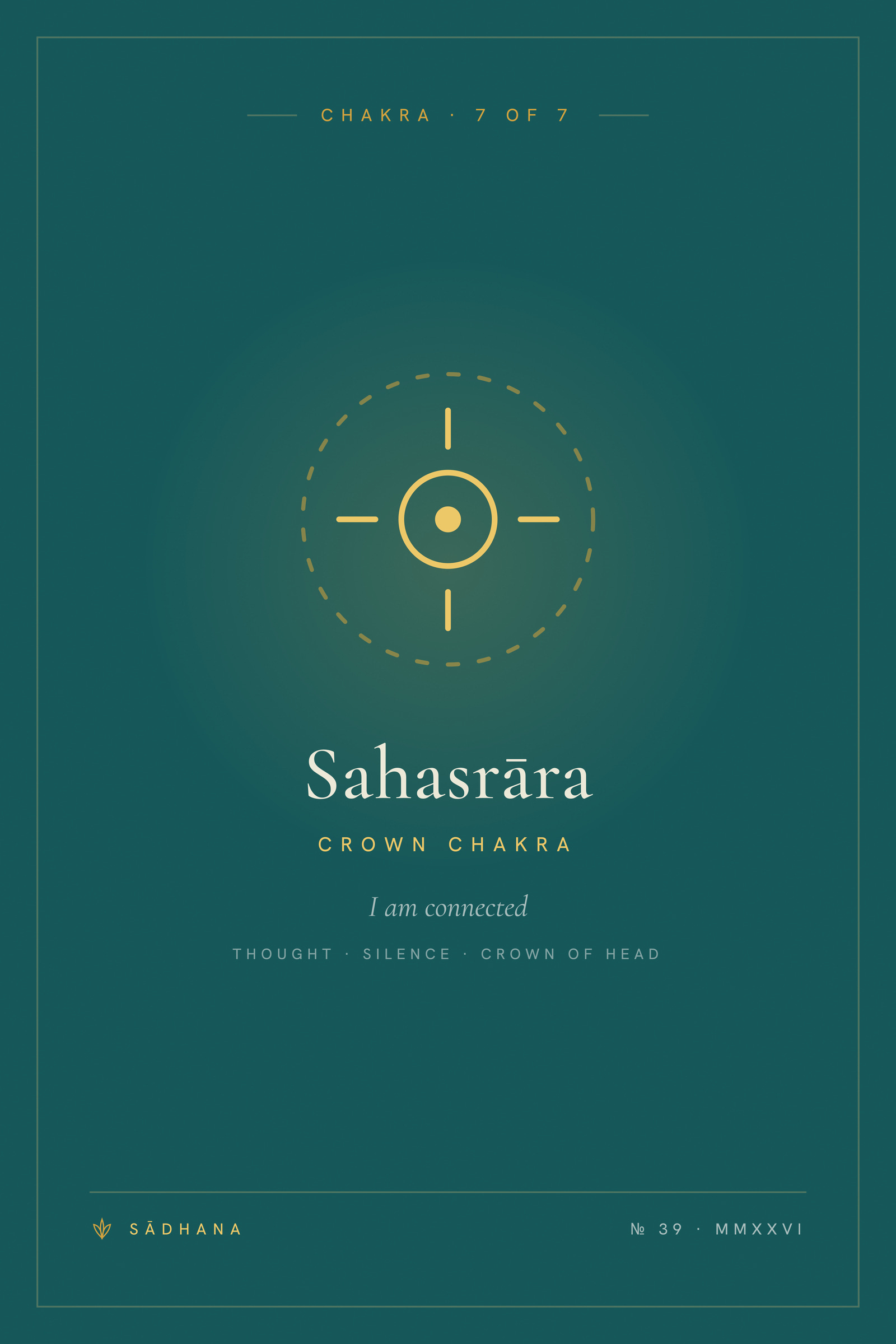 Crown Chakra (Emerald) — Chakra Art Print · Yoga Wall Art