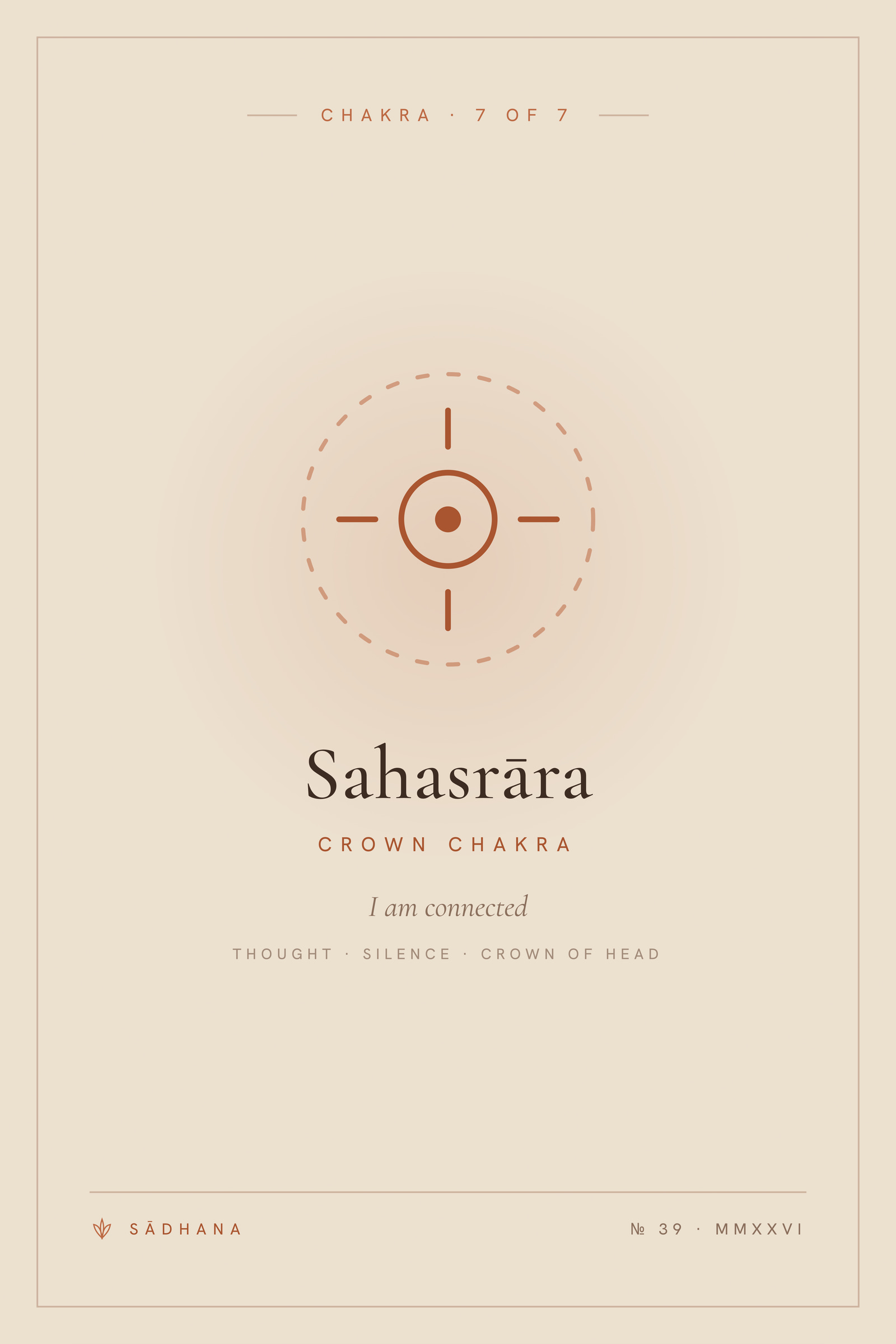 Crown Chakra (Terra) — Chakra Art Print · Yoga Wall Art