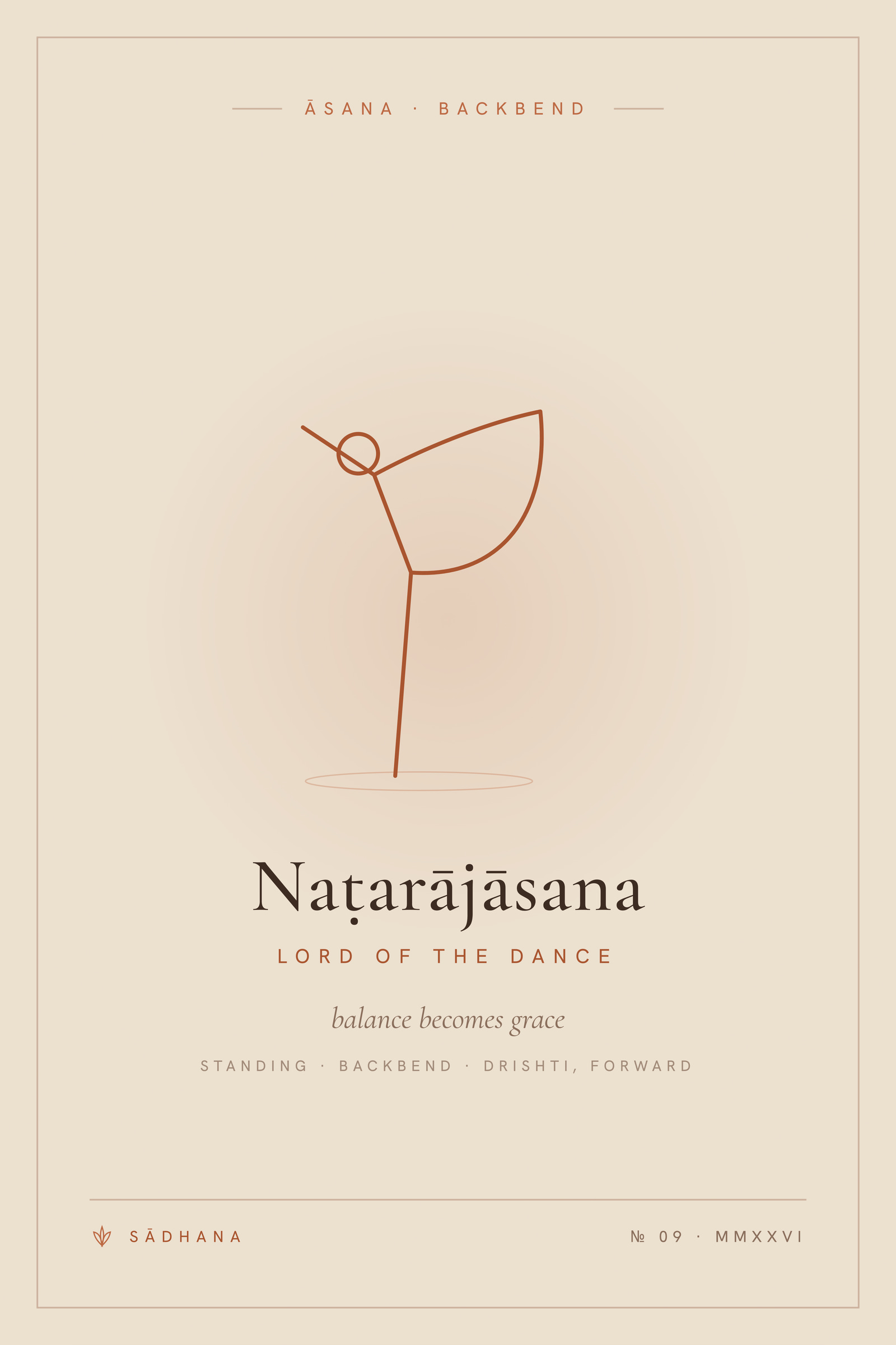 Dancer Pose (Terra) — Yoga Pose Print · Yoga Wall Art