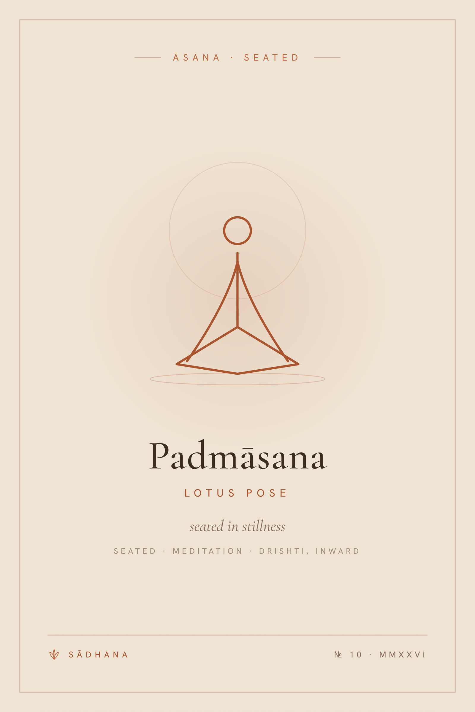 Lotus Pose (Terra) — Yoga Pose Print · Yoga Wall Art