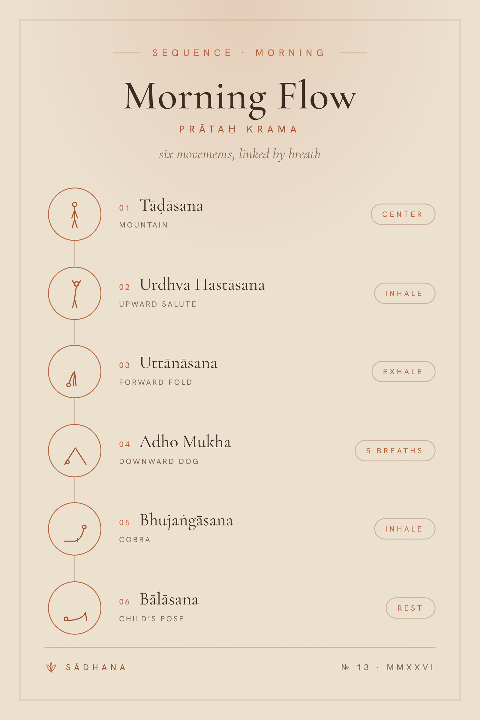 Morning Yoga Flow (Terra) — Yoga Flow Print · Yoga Wall Art