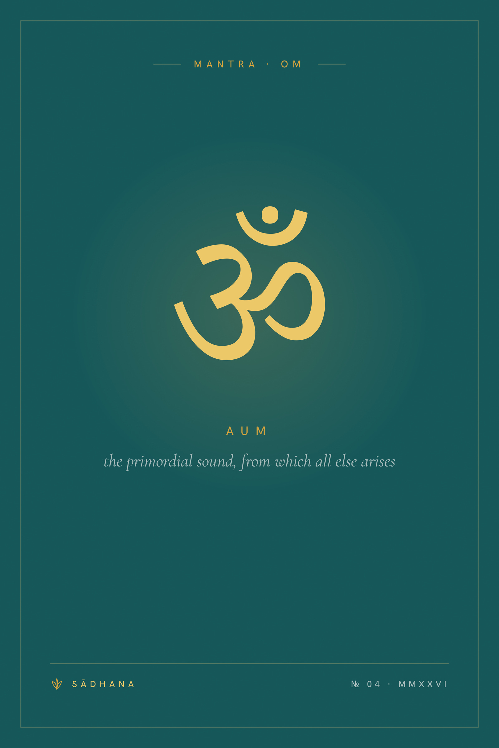 Om (Emerald) — Yoga Mantra Print · Meditation Wall Art