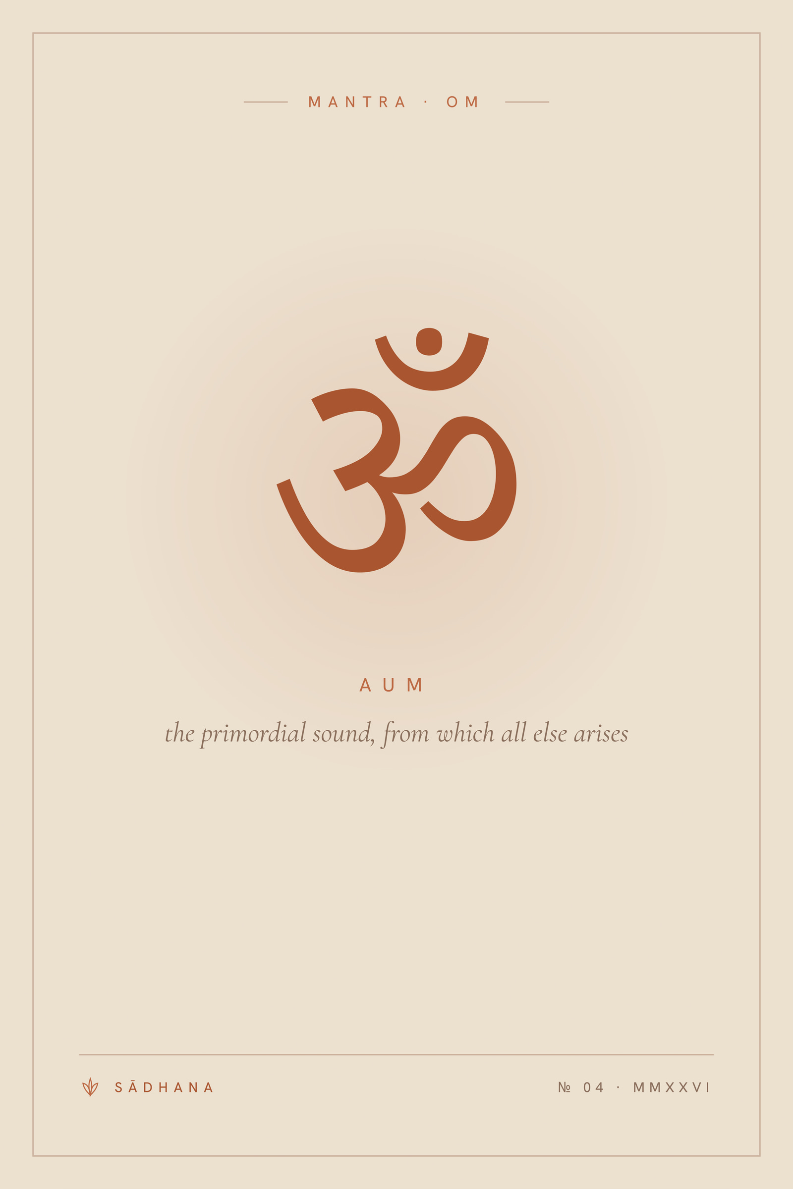 Om (Terra) — Yoga Mantra Print · Meditation Wall Art