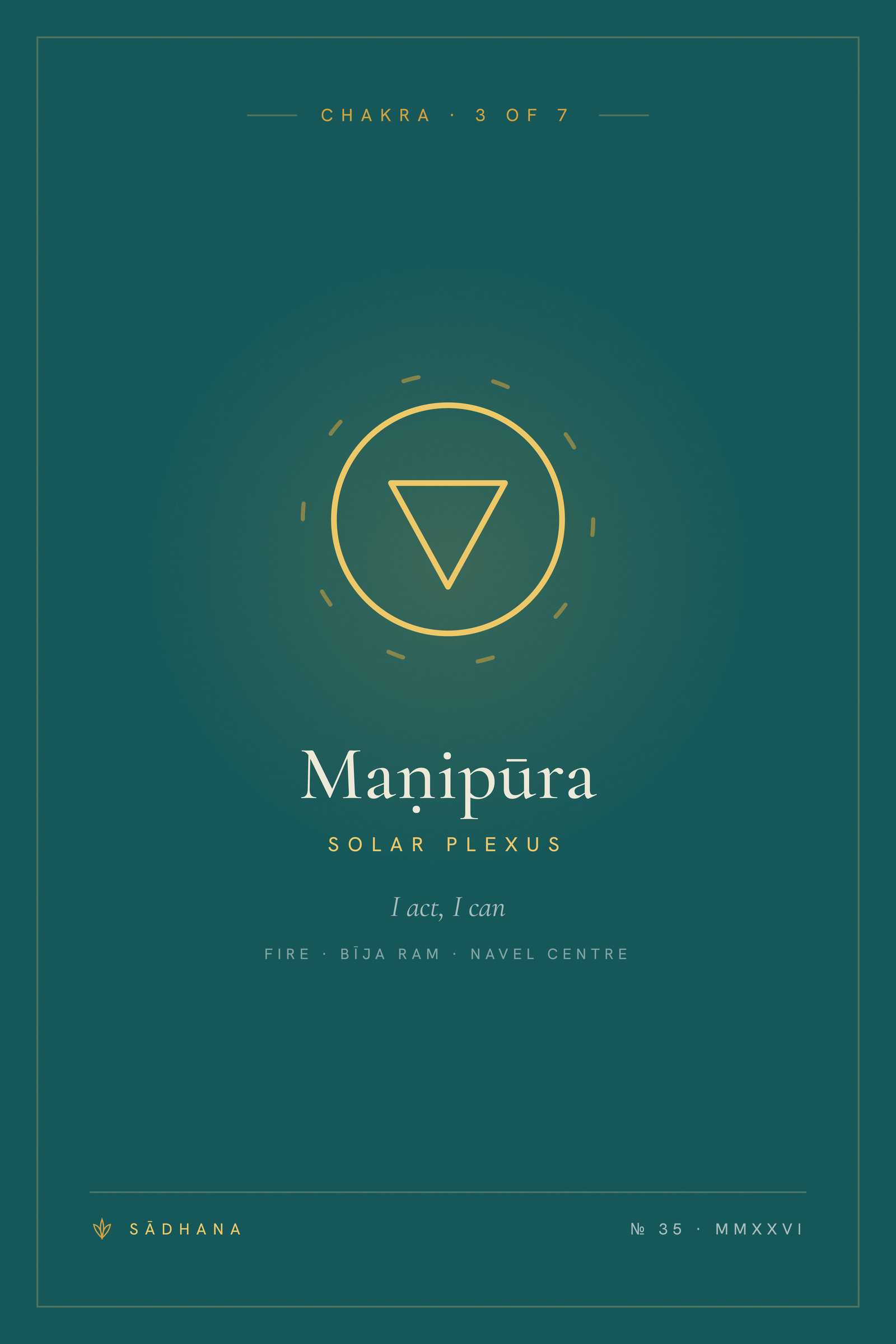 Solar Plexus Chakra (Emerald) — Chakra Art Print · Yoga Wall Art