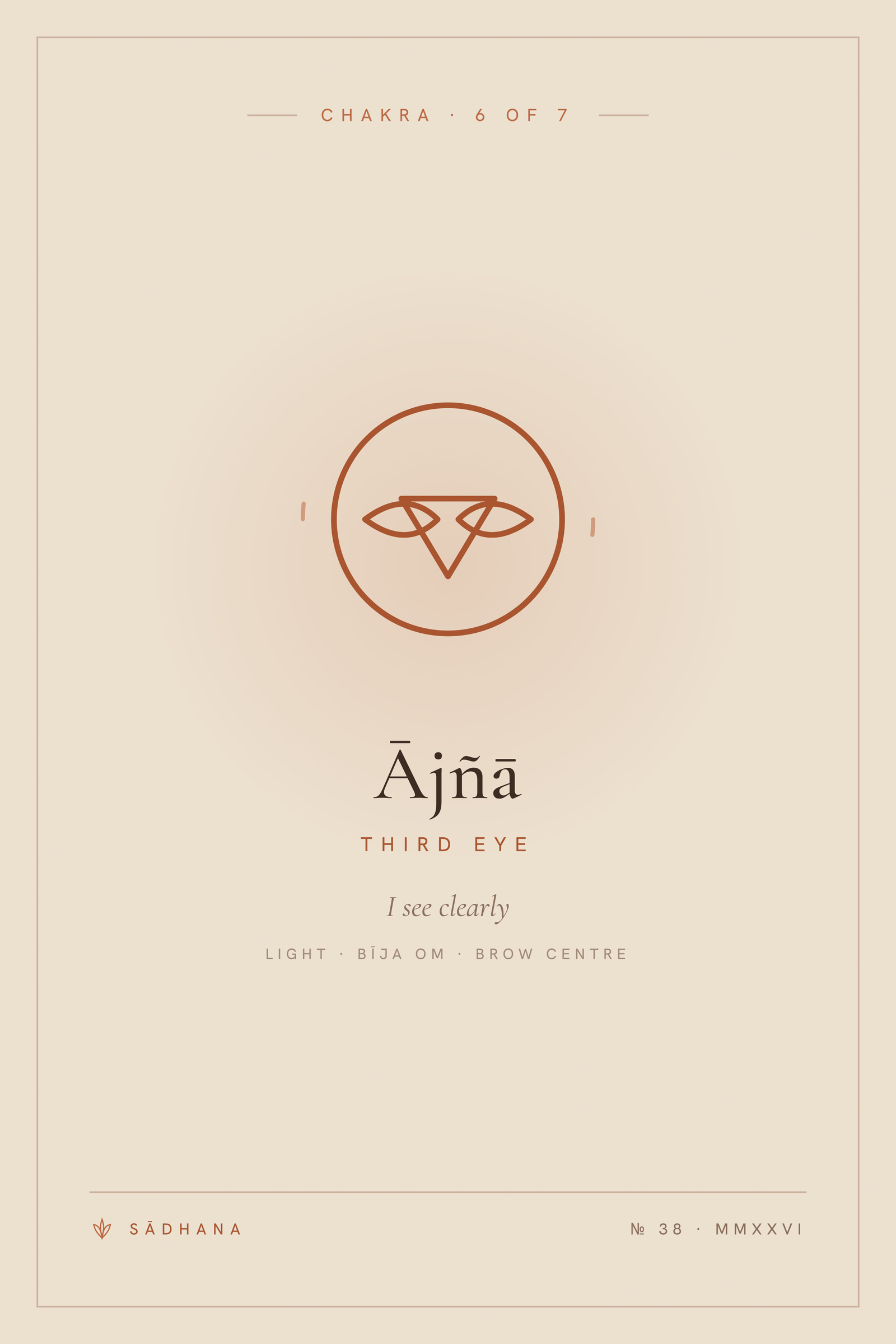 Third Eye Chakra (Terra) — Chakra Art Print · Yoga Wall Art