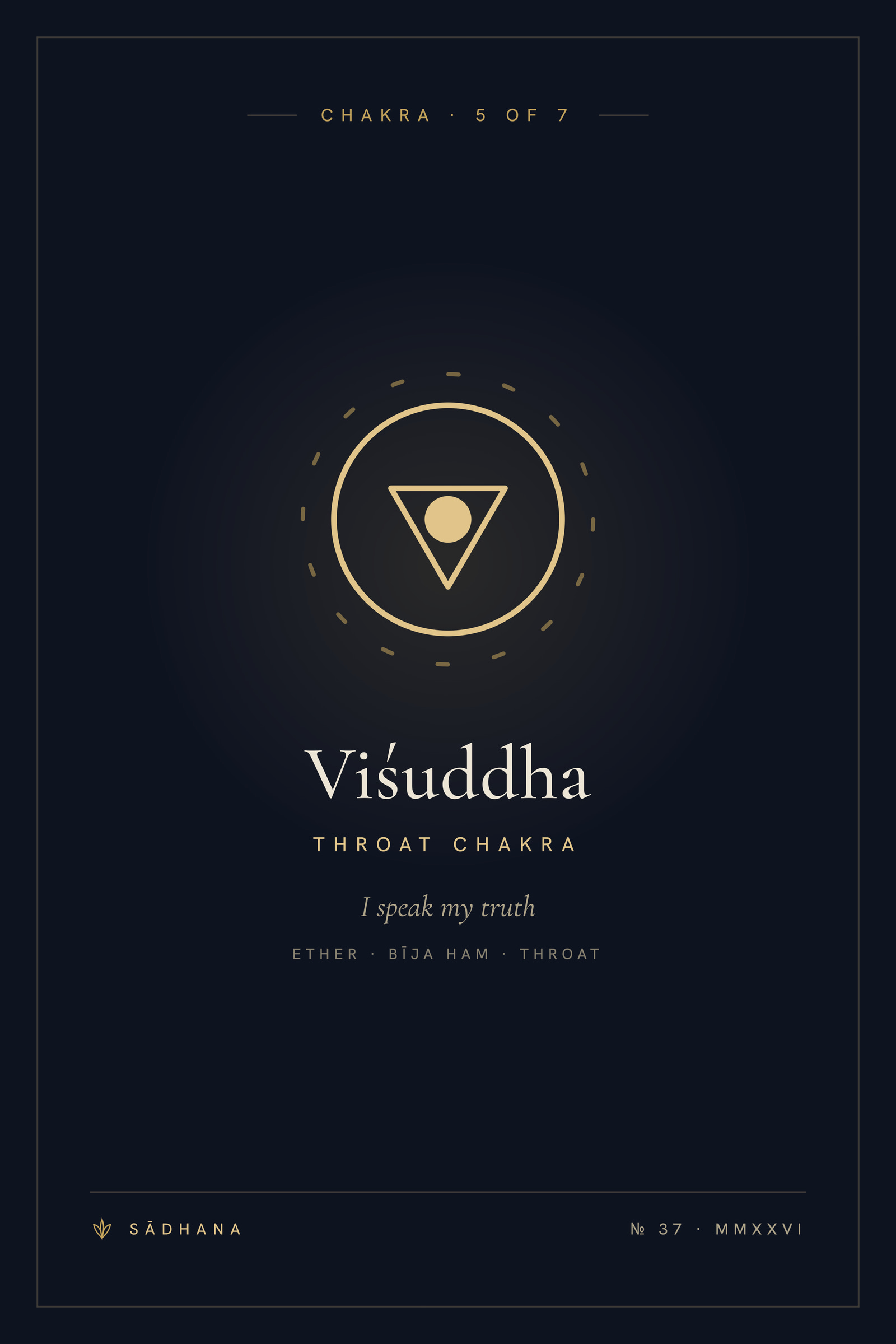 Throat Chakra (Midnight) — Chakra Art Print · Yoga Wall Art