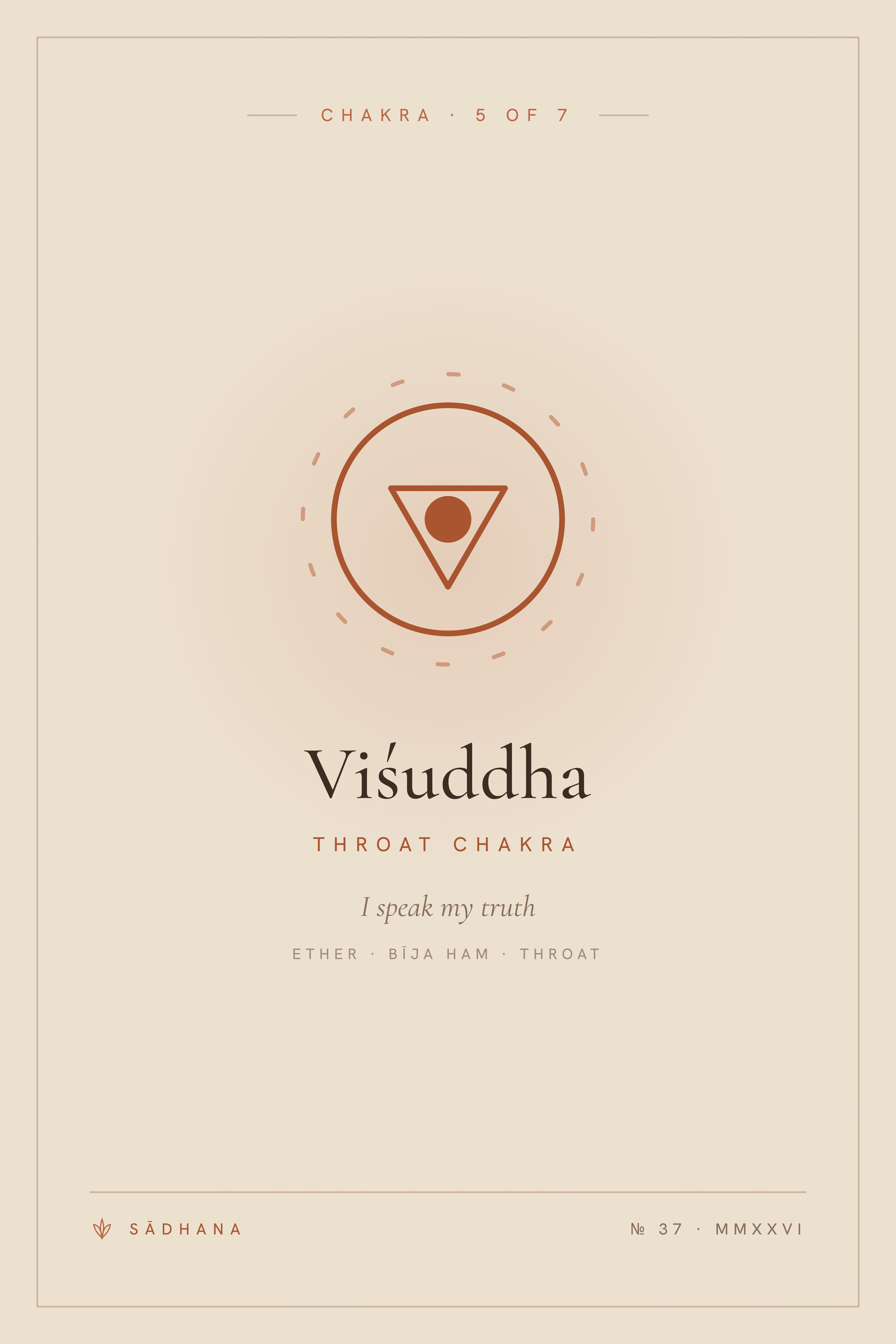 Throat Chakra (Terra) — Chakra Art Print · Yoga Wall Art