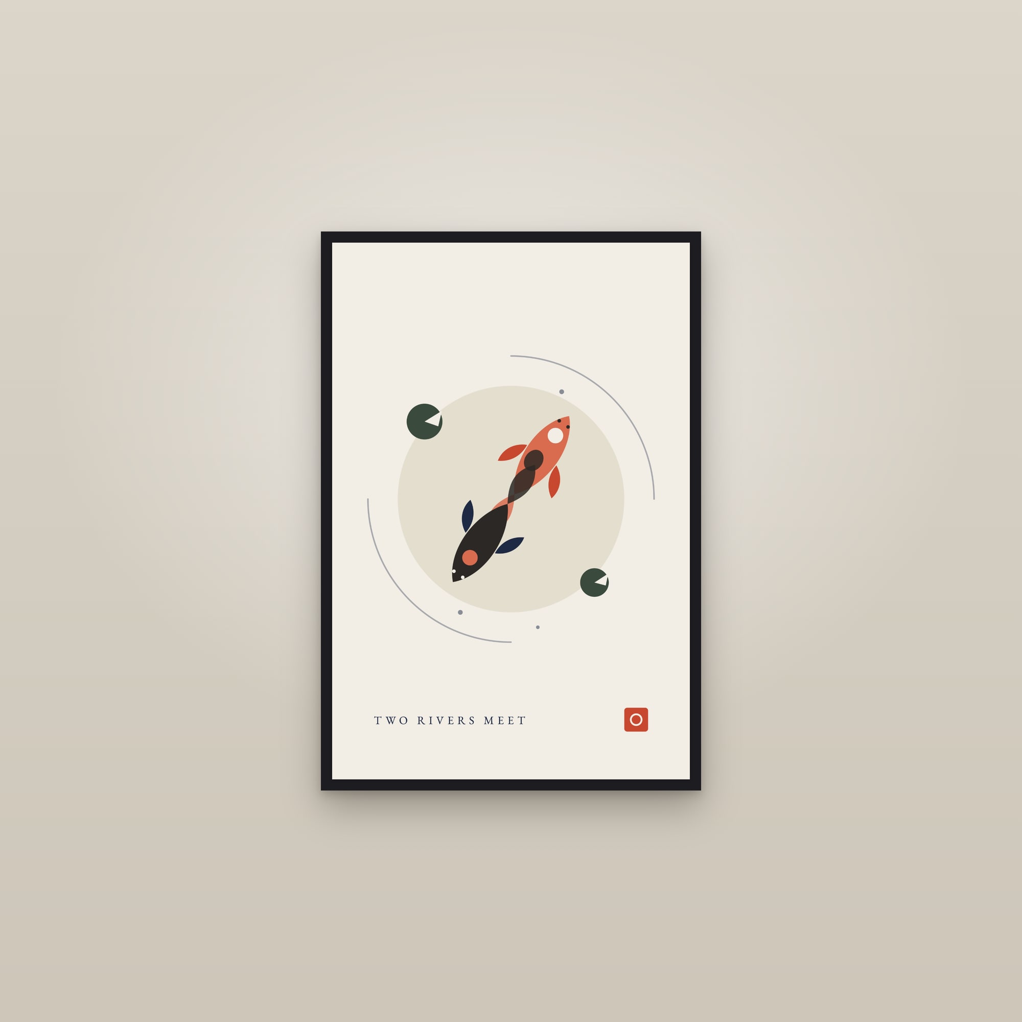 Koi Fish Print — Two Rivers Meet